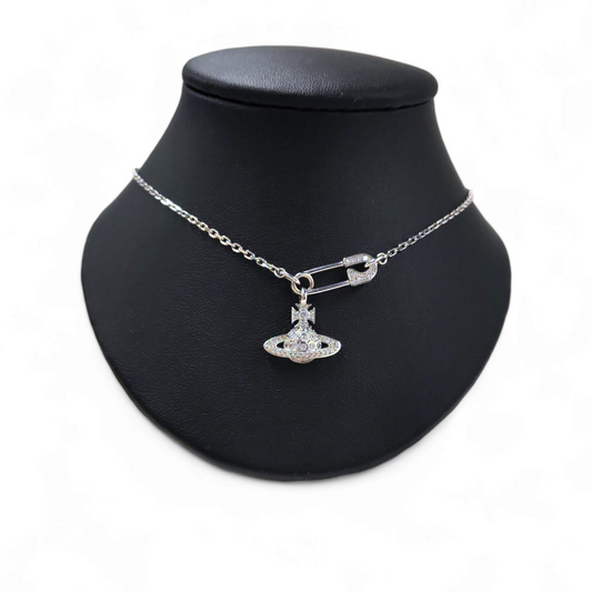 Vivienne Westwood necklace Silver lucrece Pendant Rank B