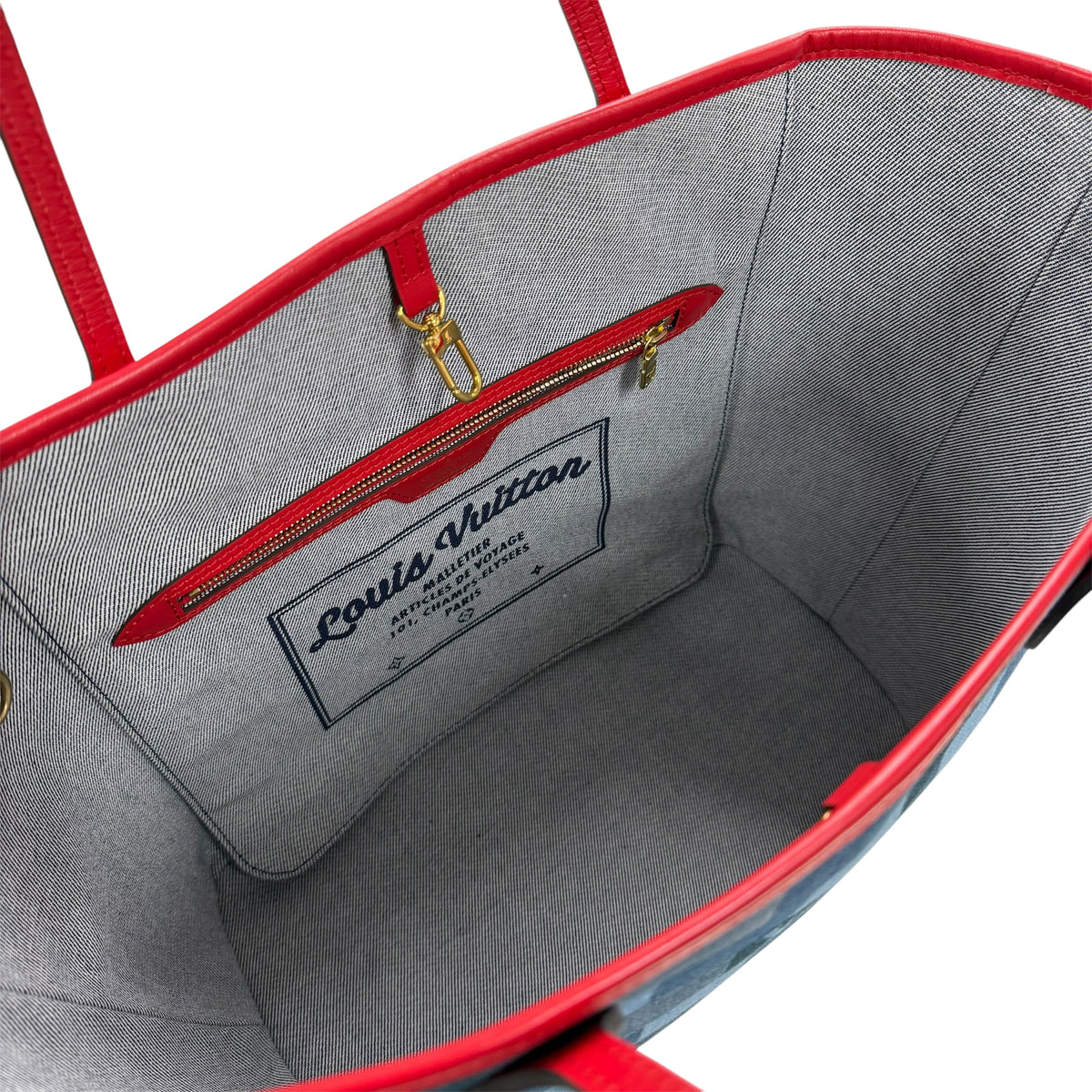 LOUIS VUITTON Tote Bag AR0260 Blue/Red M44981