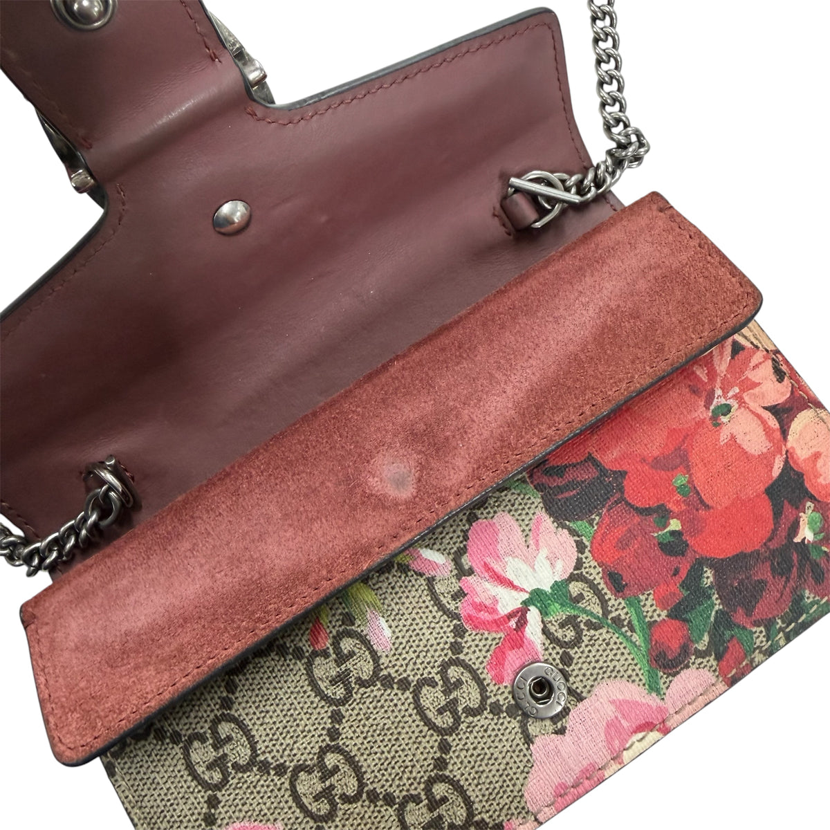GUCCI Chain Shoulder Bag 0959 Dionysus GG Blooms Brown 476432