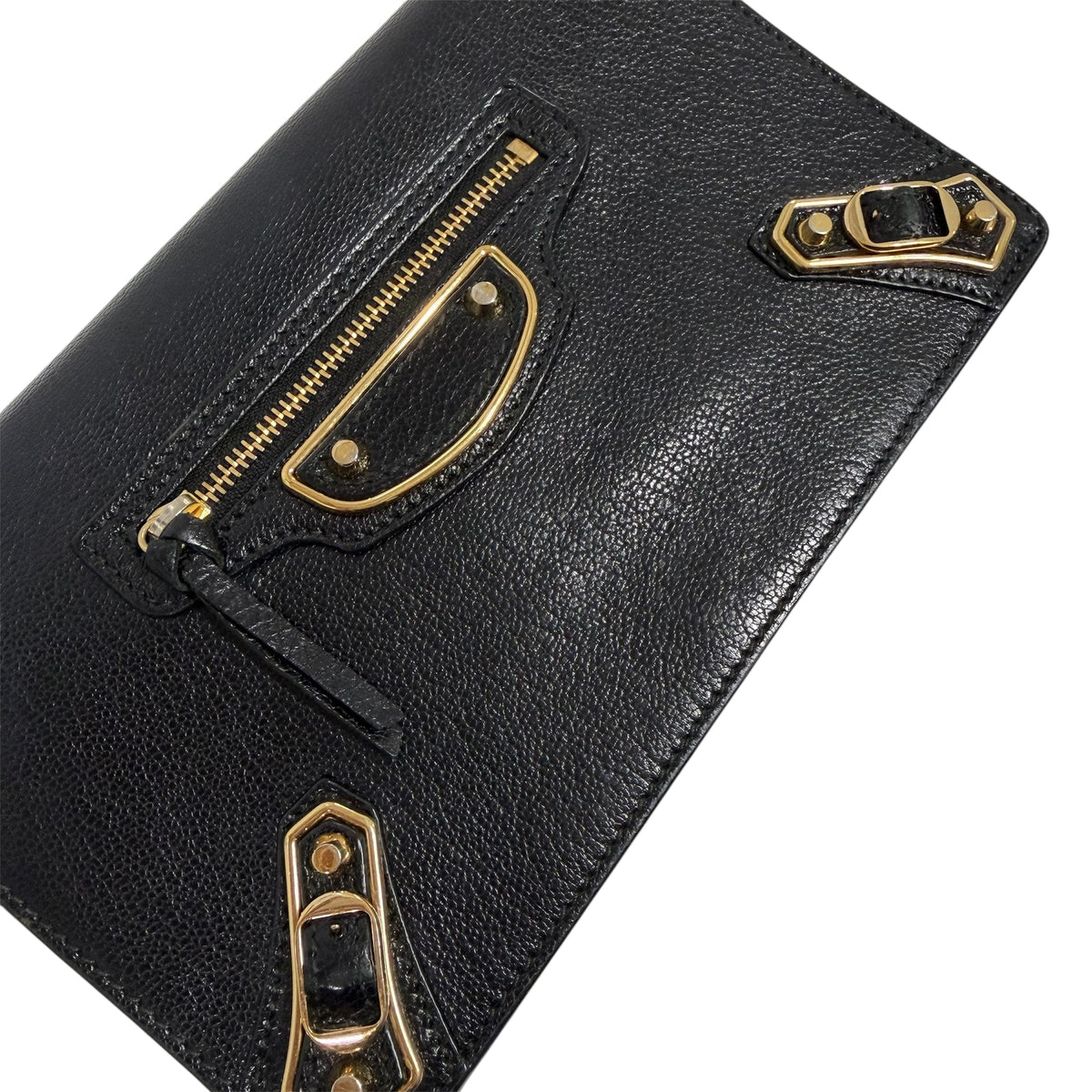 BALENCIAGA Chain Wallet Black 444169
