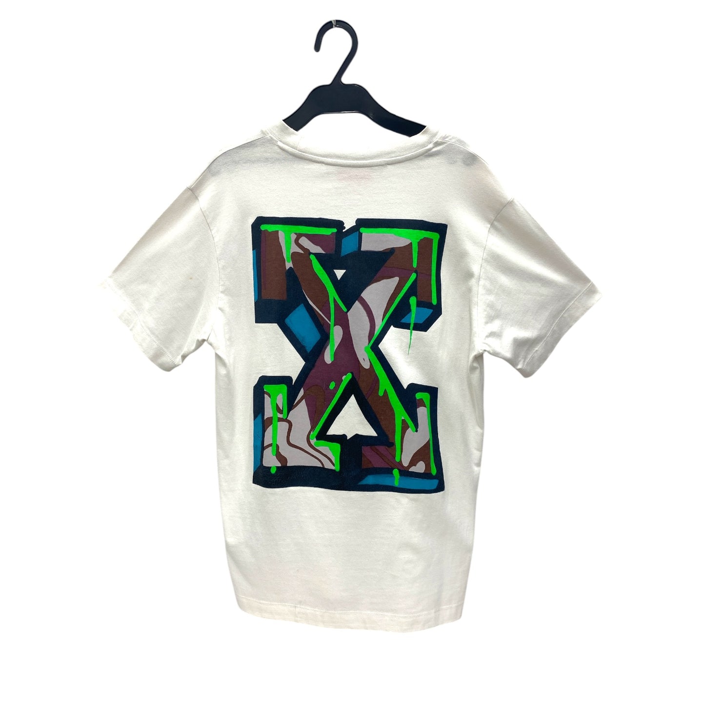 OFFWHITE T-shirt SIZE S Mens White OMAA119S22JER008 Rank B