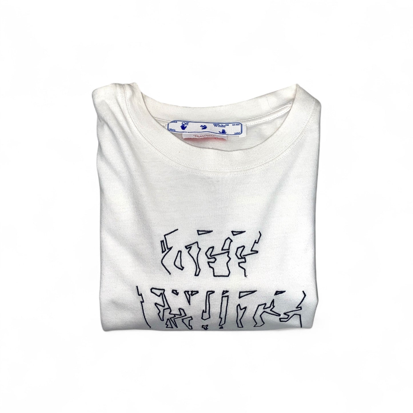 OFFWHITE T-shirt SIZE S Mens White OMAA119S22JER008 Rank B