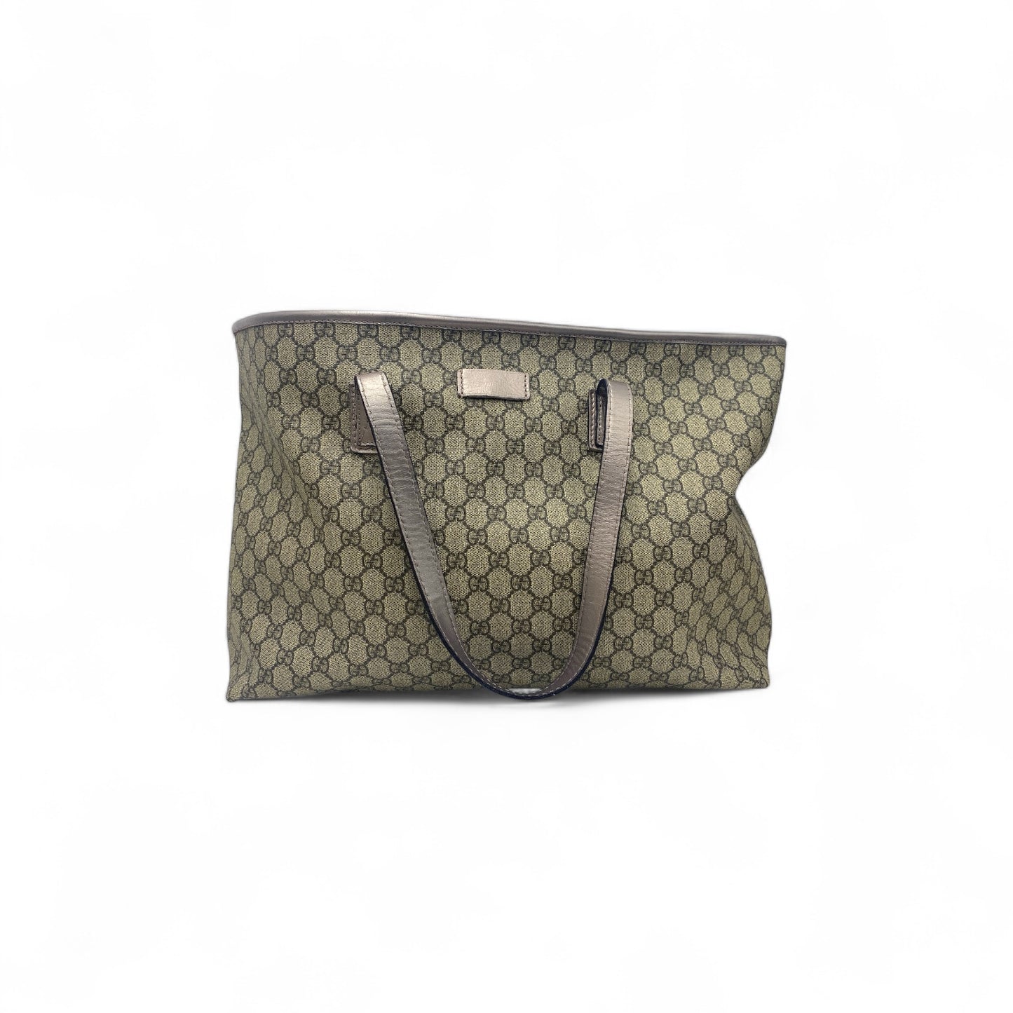 GUCCI Tote Bag Brown Damage Logo Faded 211120 Rank BC