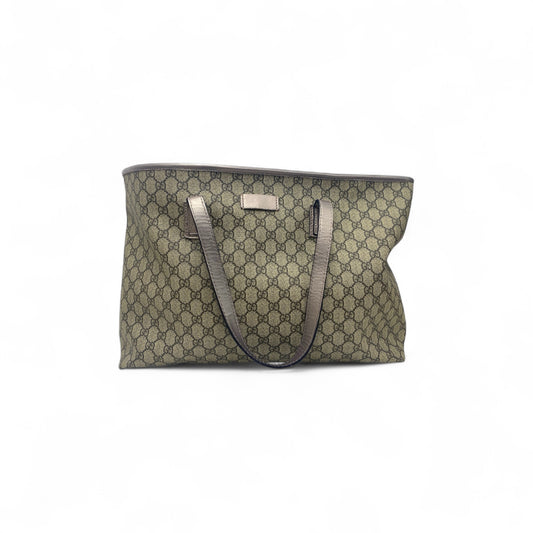 GUCCI Tote Bag Brown Damage Logo Faded 211120 Rank BC