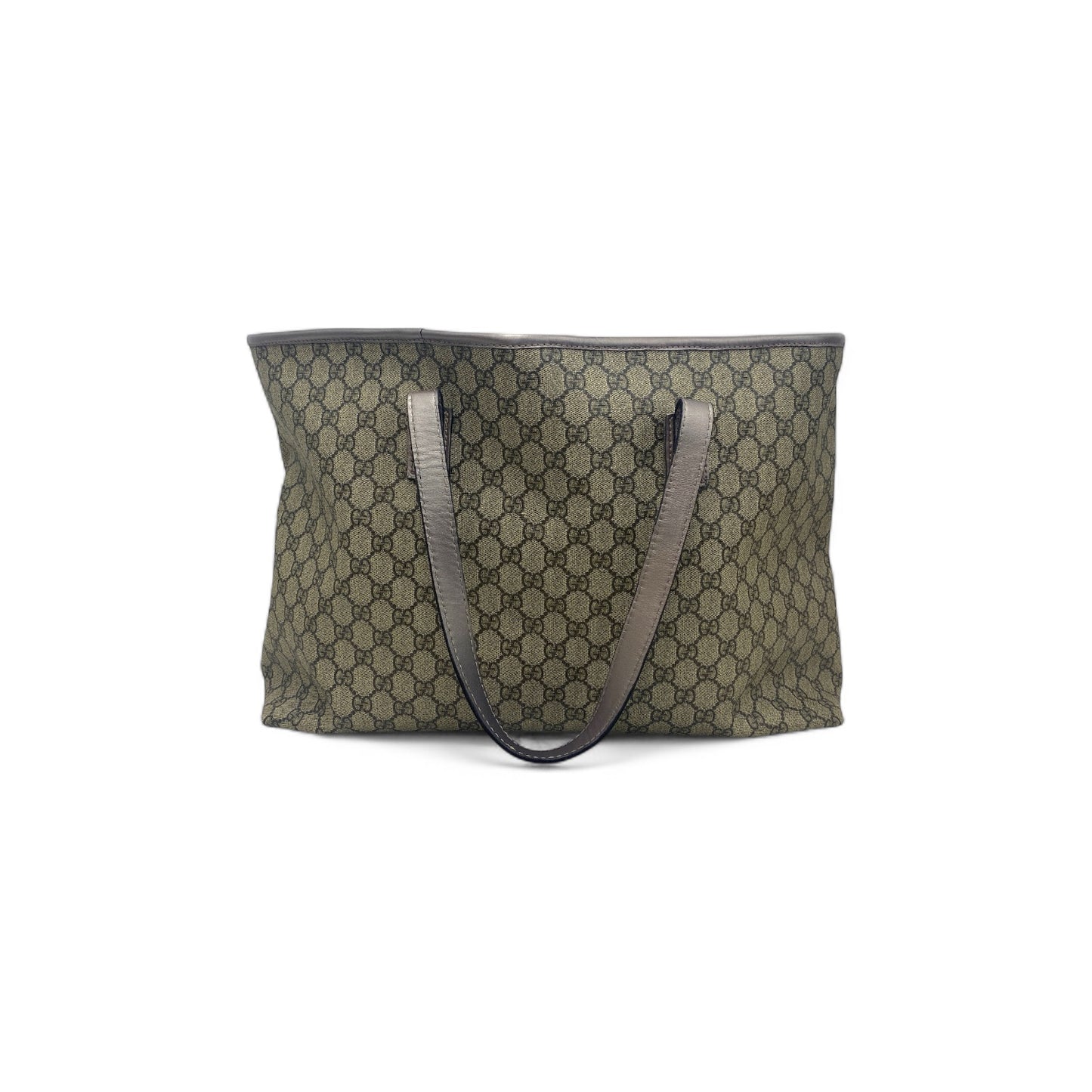 GUCCI Tote Bag Brown Damage Logo Faded 211120 Rank BC