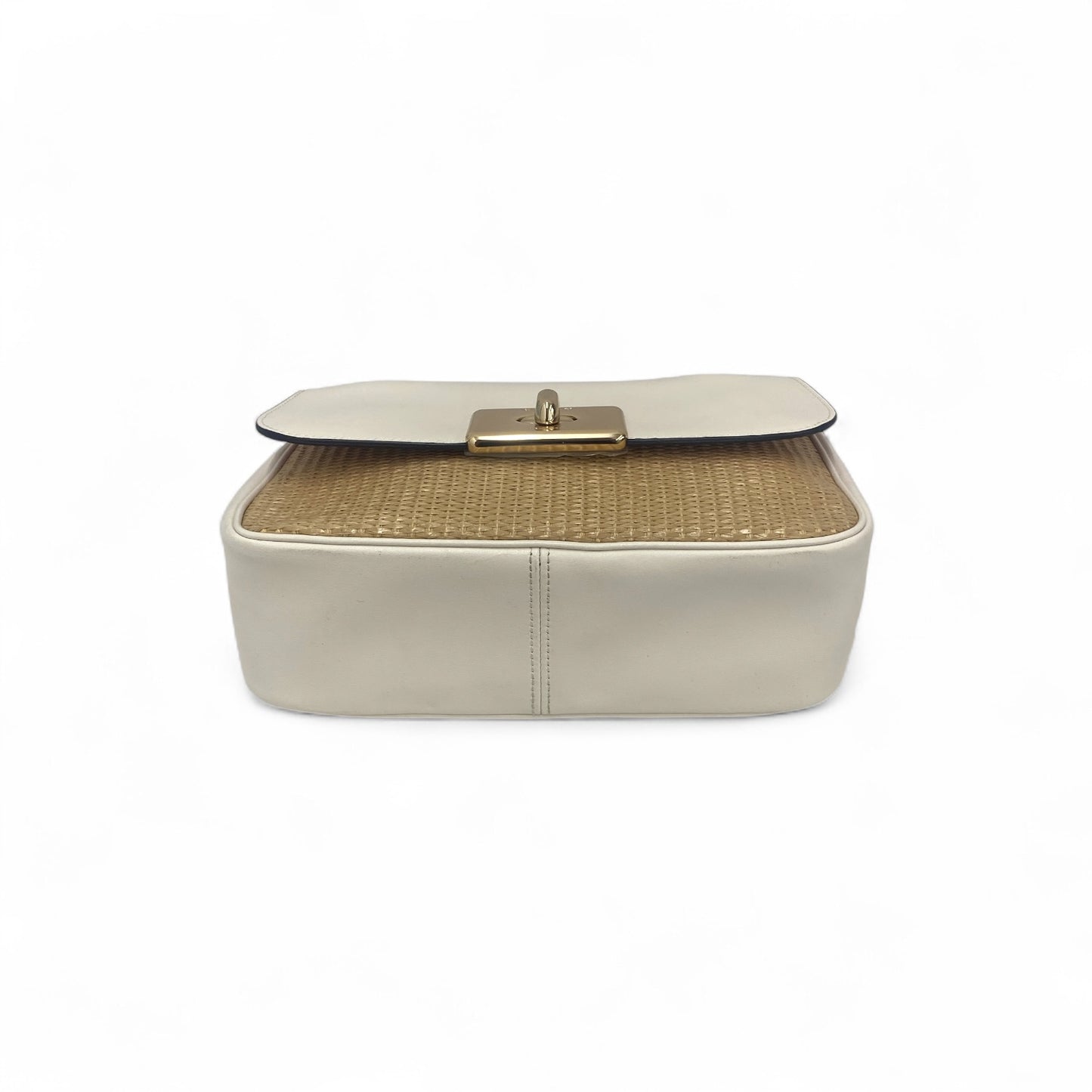 COACH Shoulder Bag F72885 Beige/Brown Stain Rank (B)