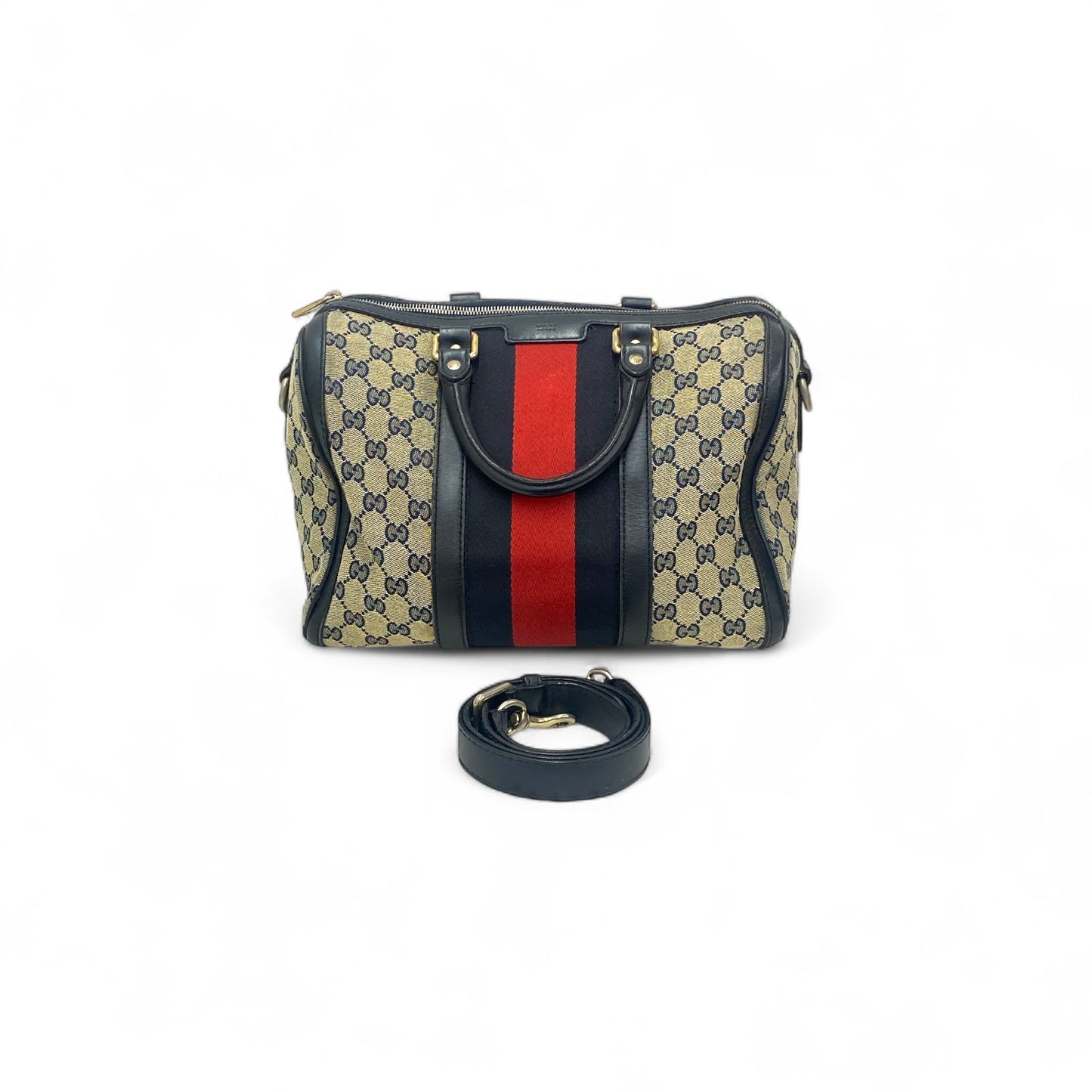 GUCCI 2WAY Bag 247205 Navy Scratch Rank(B)