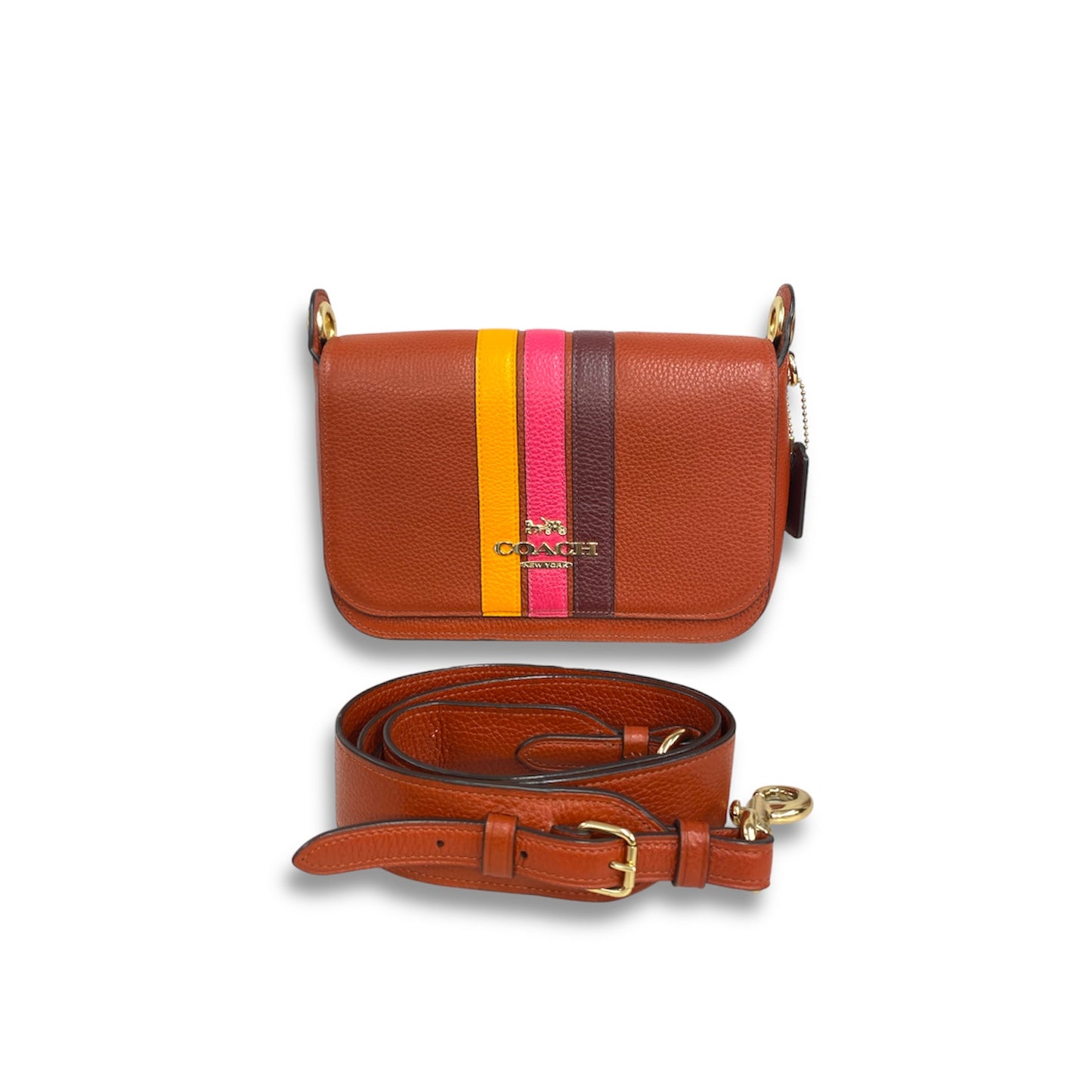 COACH Shoulder Bag 2511 Brown Rank B