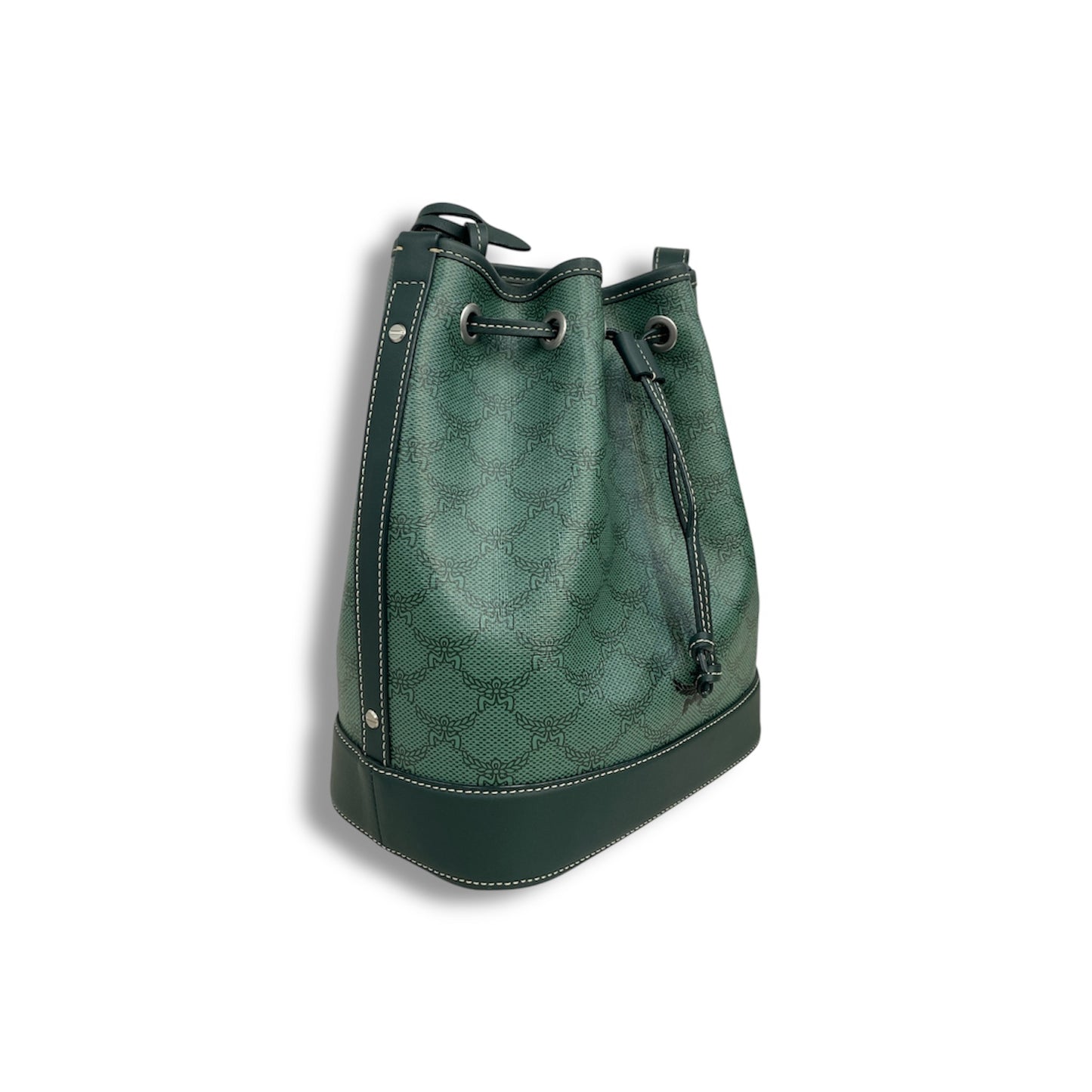 MCM Shoulder Bag Lauretos MWDESACO1G0001 Green Himmel Rank A