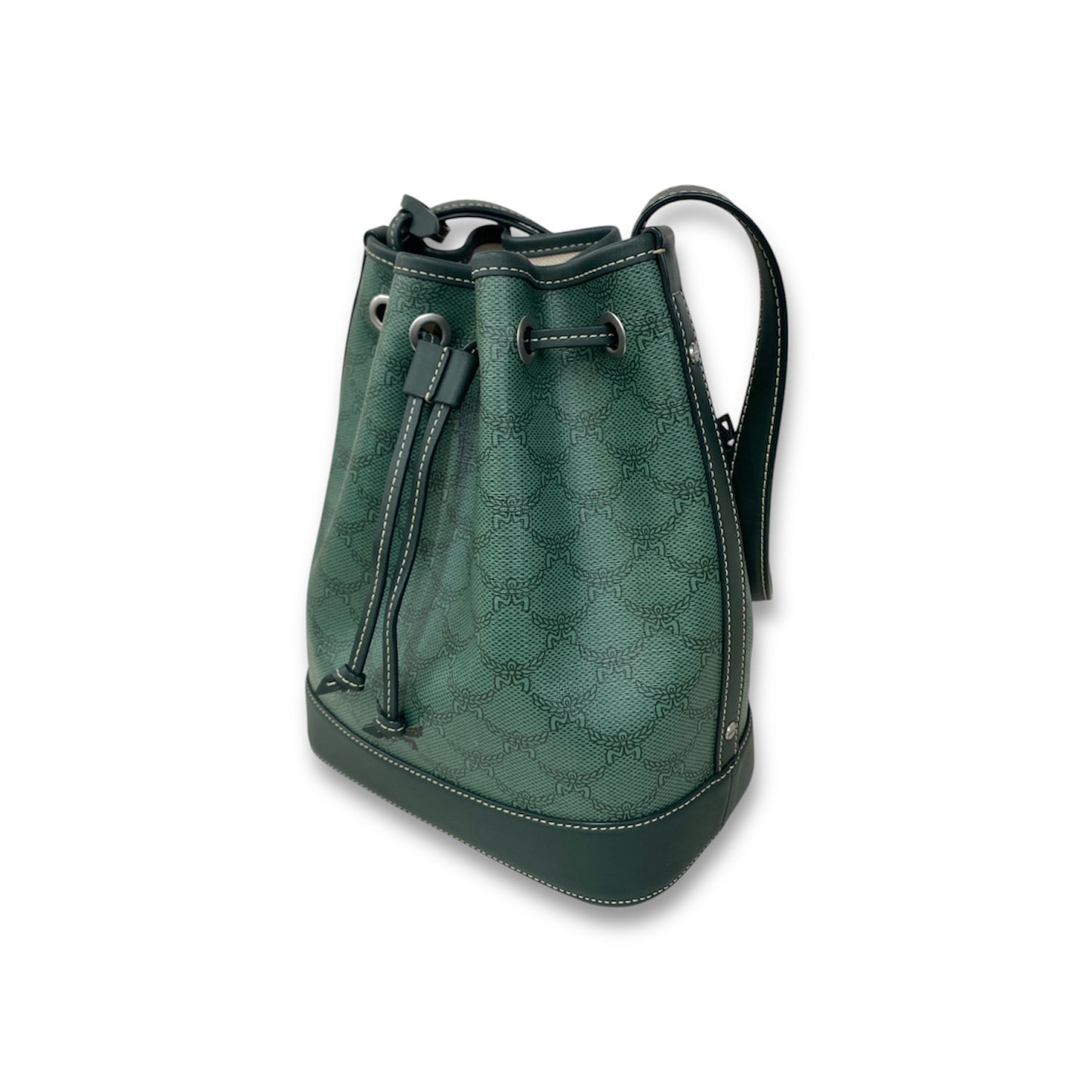 MCM Shoulder Bag Lauretos MWDESACO1G0001 Green Himmel Rank A