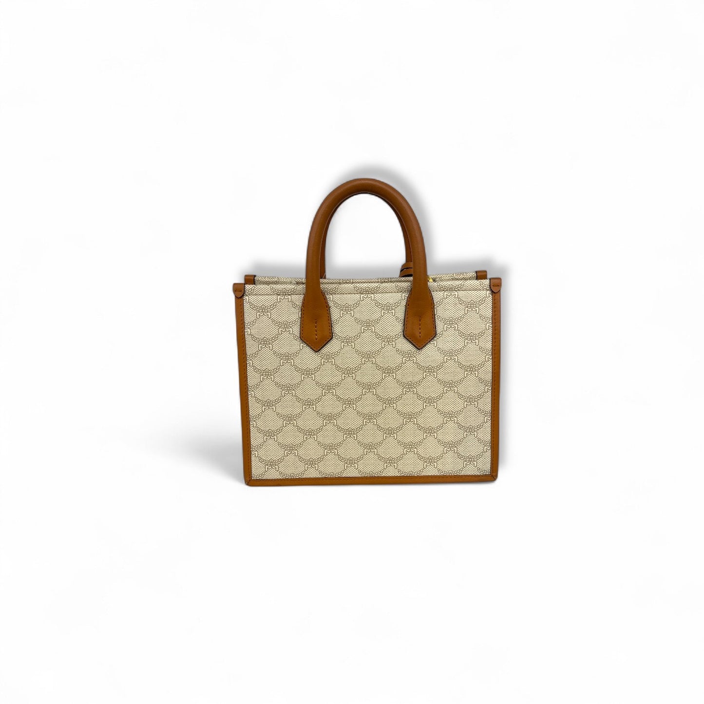 MCM 2WAY Bag MWTESAC01I9001 Beige/Brown Stain Himmel Rank (B)