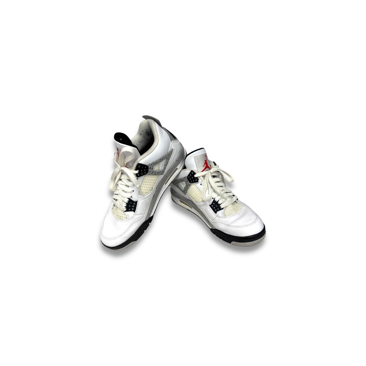 NIKE High Cut Sneaker JORDAN 4 840606-192 Unisex White And Gray Rank(B) Stain