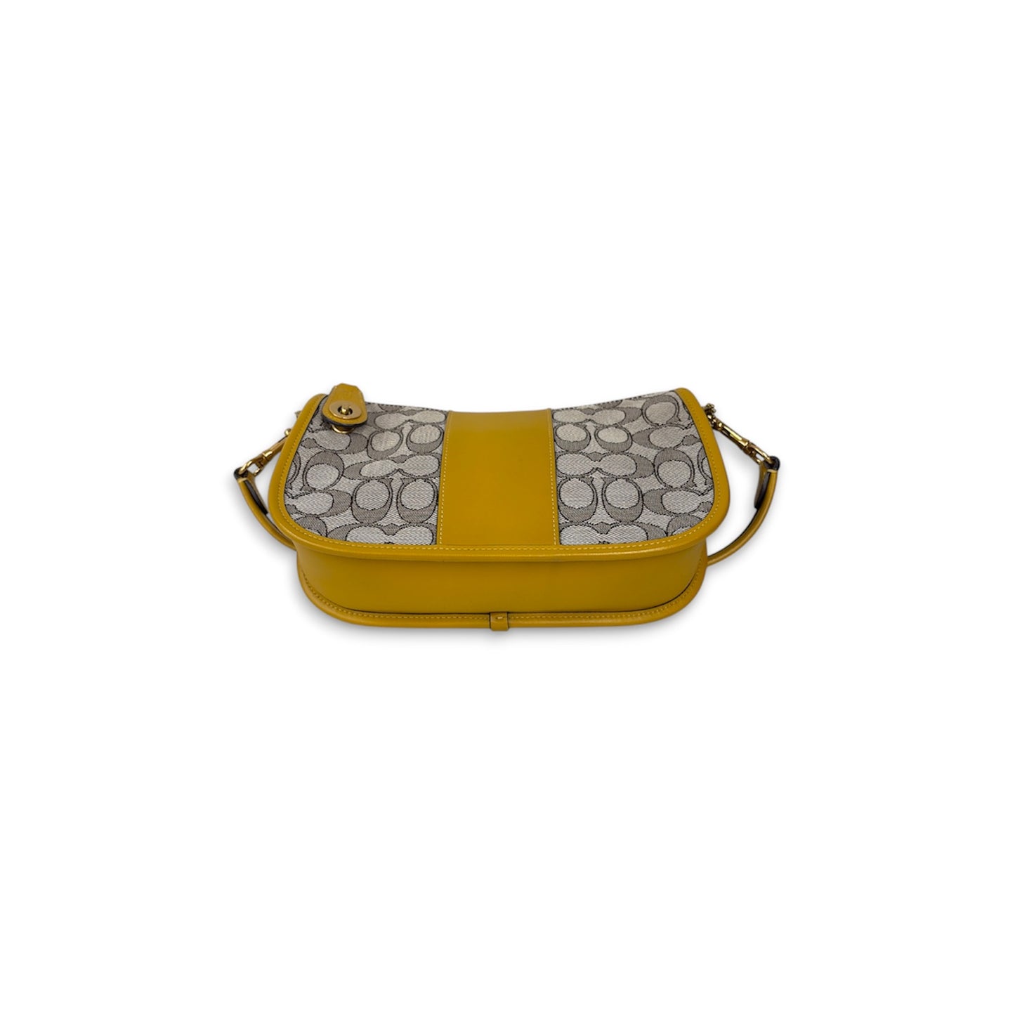 COACH 2WAY Bag CD678 Brown And Yellow Rank (AB)