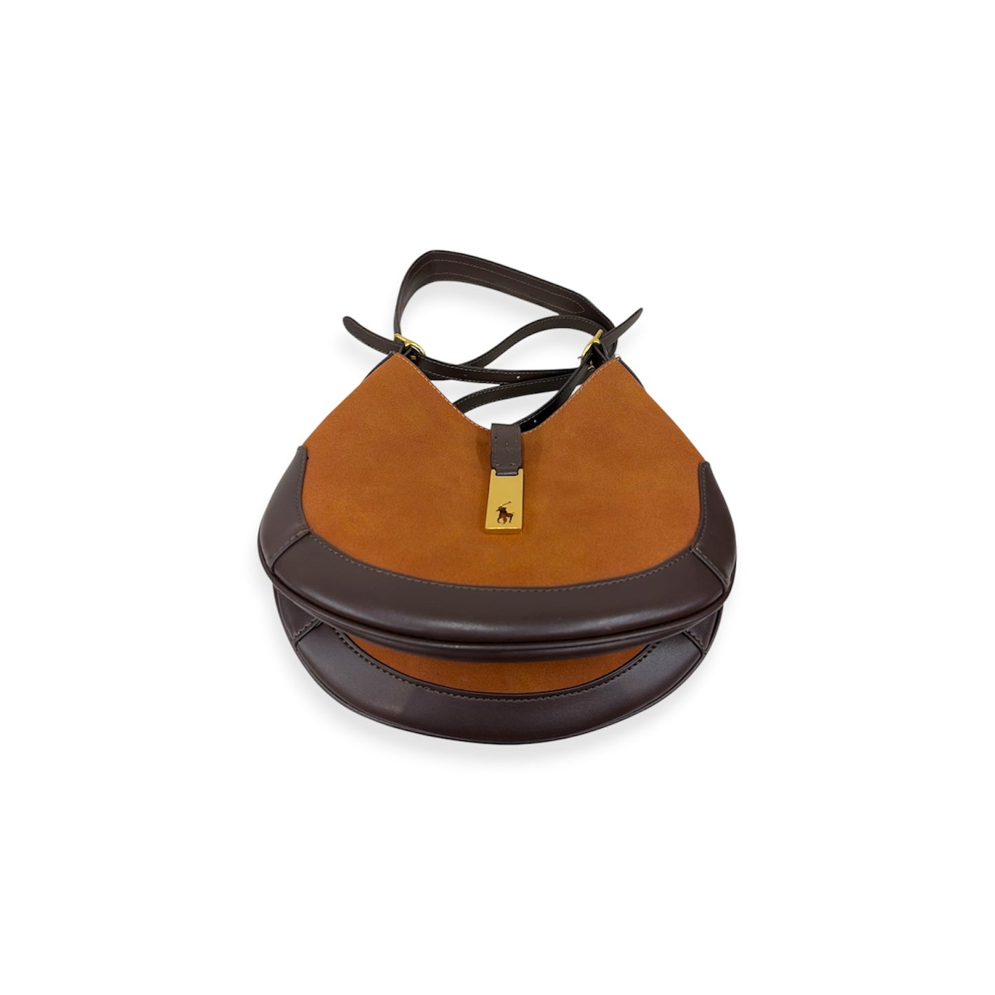 POLO RALPH LAUREN Semi One Shoulder Bag Polo ID Lady's Brown