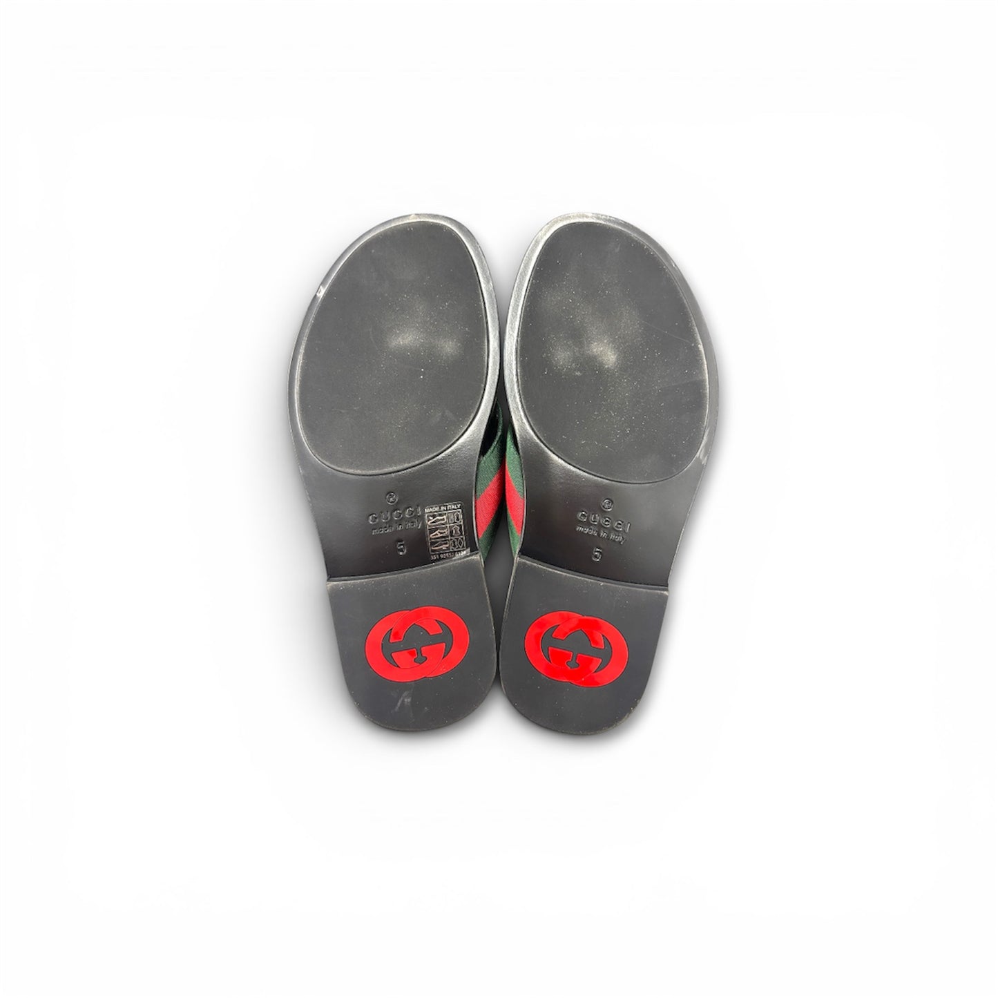 GUCCI SANDAL 5 MENS BLACK/GREEN/RED RANK (A) 630307
