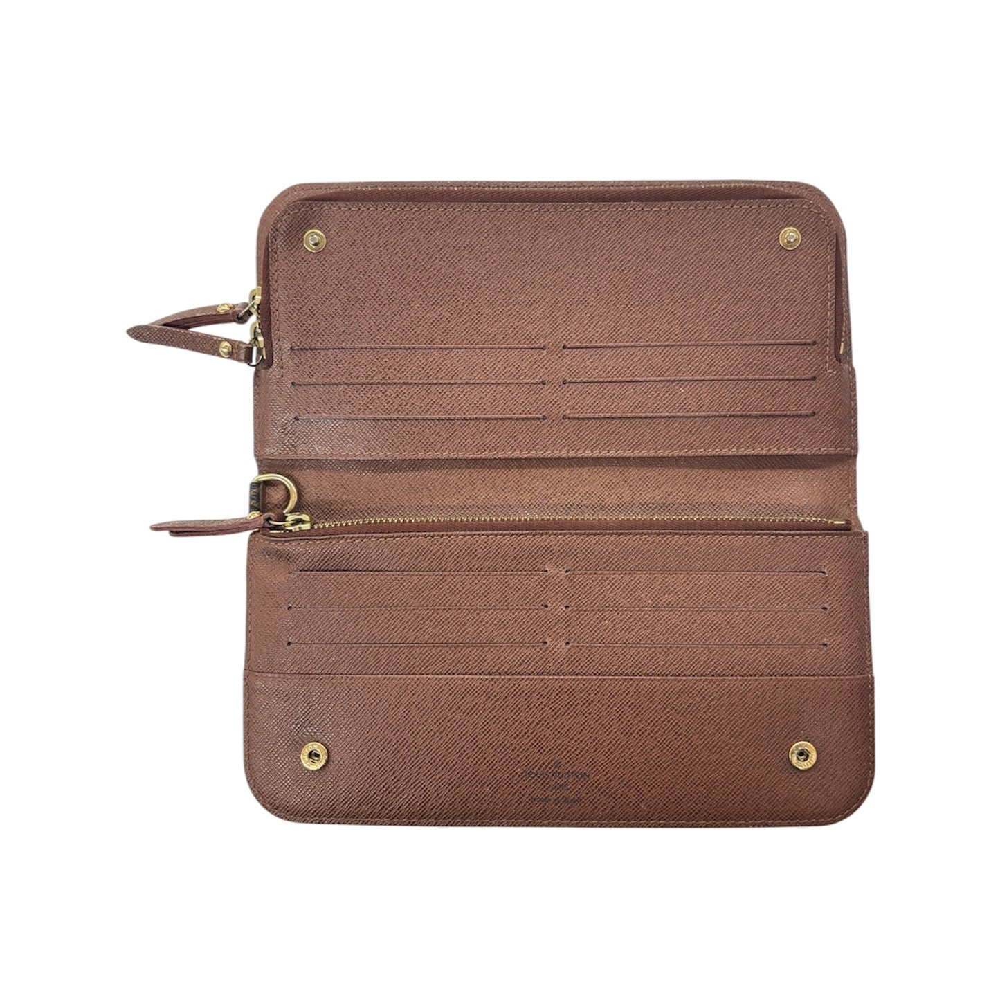 LOUIS VUITTON Long Wallet Monogram M60042 Brown Damage