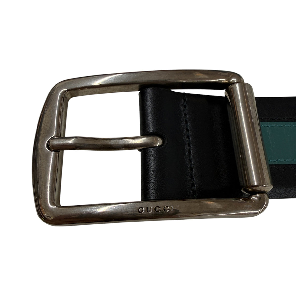 Gucci Belt Black/Sky Blue 295331 Rank (B)