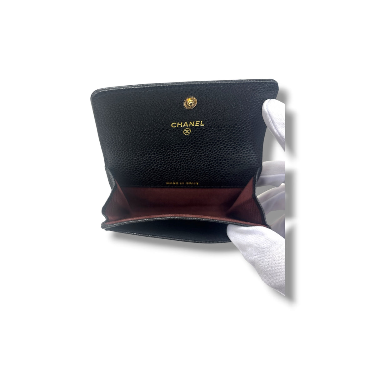 CHANEL WALLET AP0214 17531900 BLACK SCRATCH RANK (B)