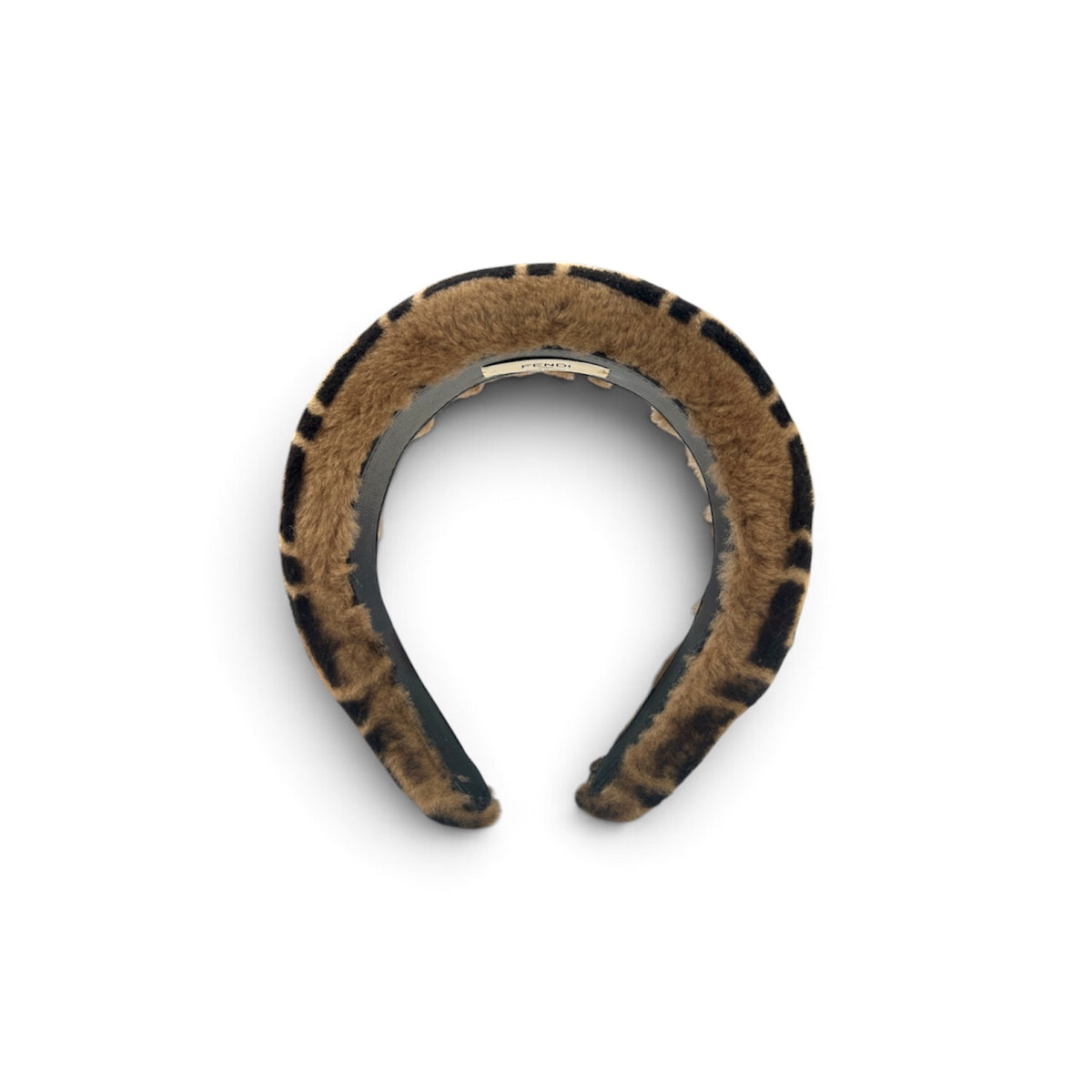 FENDI Hair Band Brown FXQ642 Rank (B)