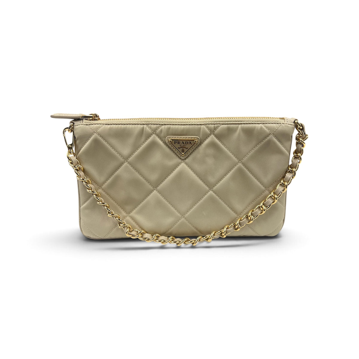 PRADA SHOULDER BAG Re-Nylon INI054 Rank(A) Ivory 42