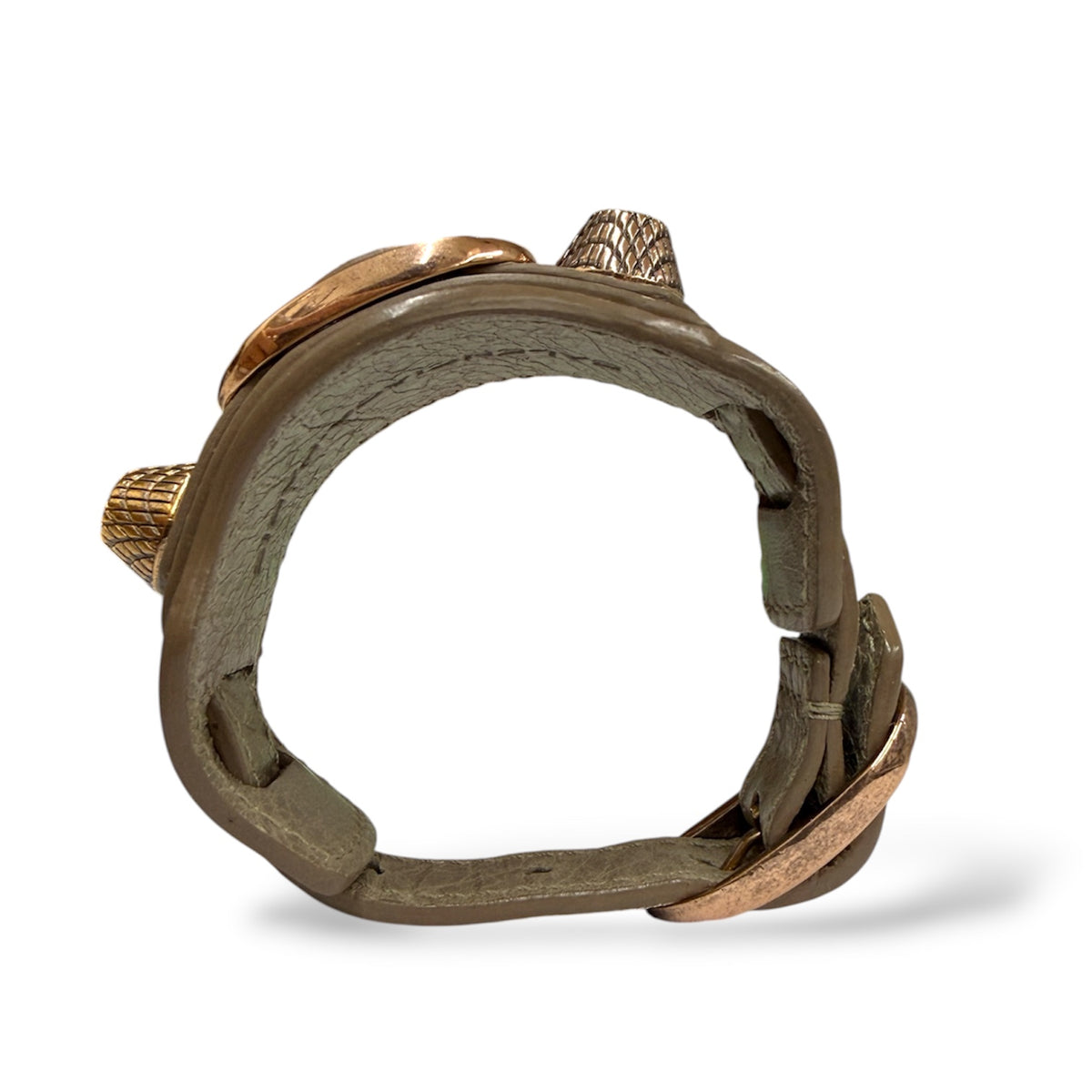 BALENCIAGA Bracelet Gray LEATHER BUKOESKIS Rank (B)
