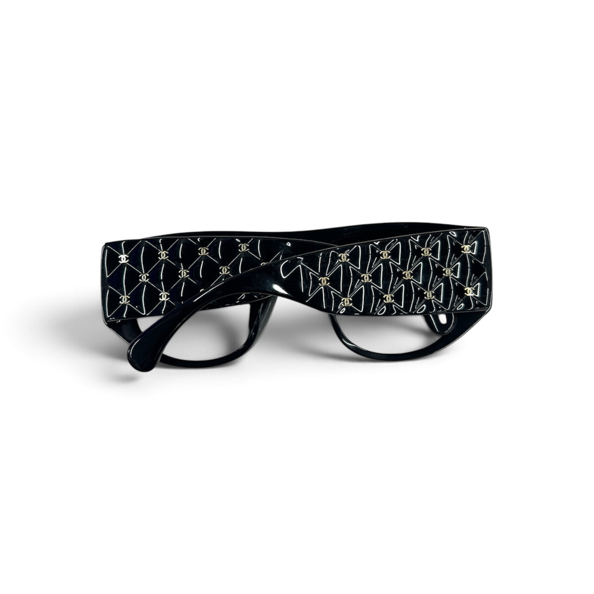CHANEL Sunglasses 71465A Black Stain/Scratch Rank (BC)