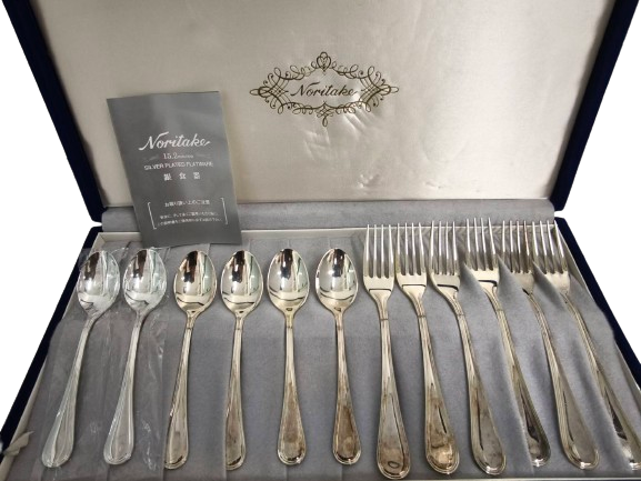 Fork & Spoon Set Noritake 12P Silver