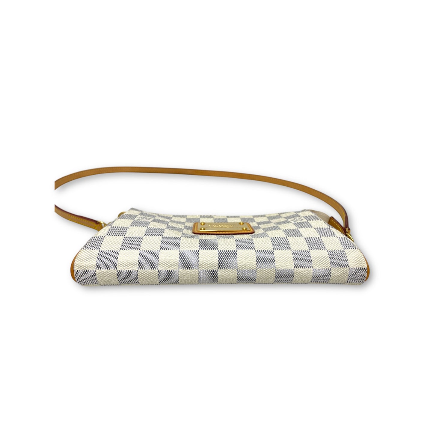 LOUIS VUITTON Shoulder Bag Damier Azur N55214 White SN1101 *Inside stain *Chain Strap Damage*