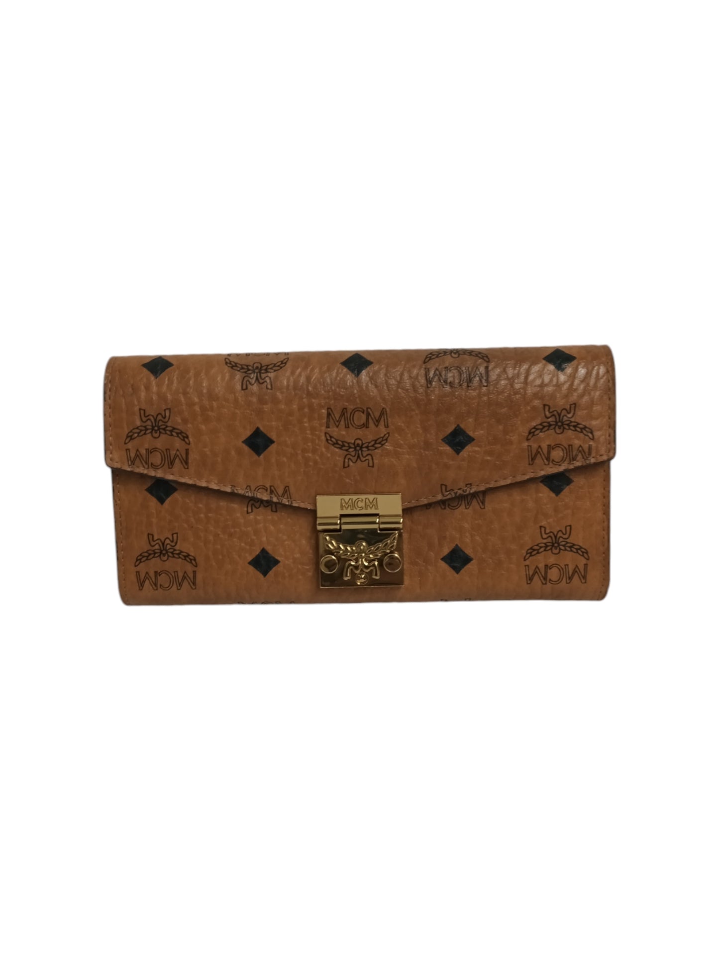 MCM WALLET MYL8SPA11C0001 BROWN WITH CHAIN STRAP DAMAGE RANK (B)