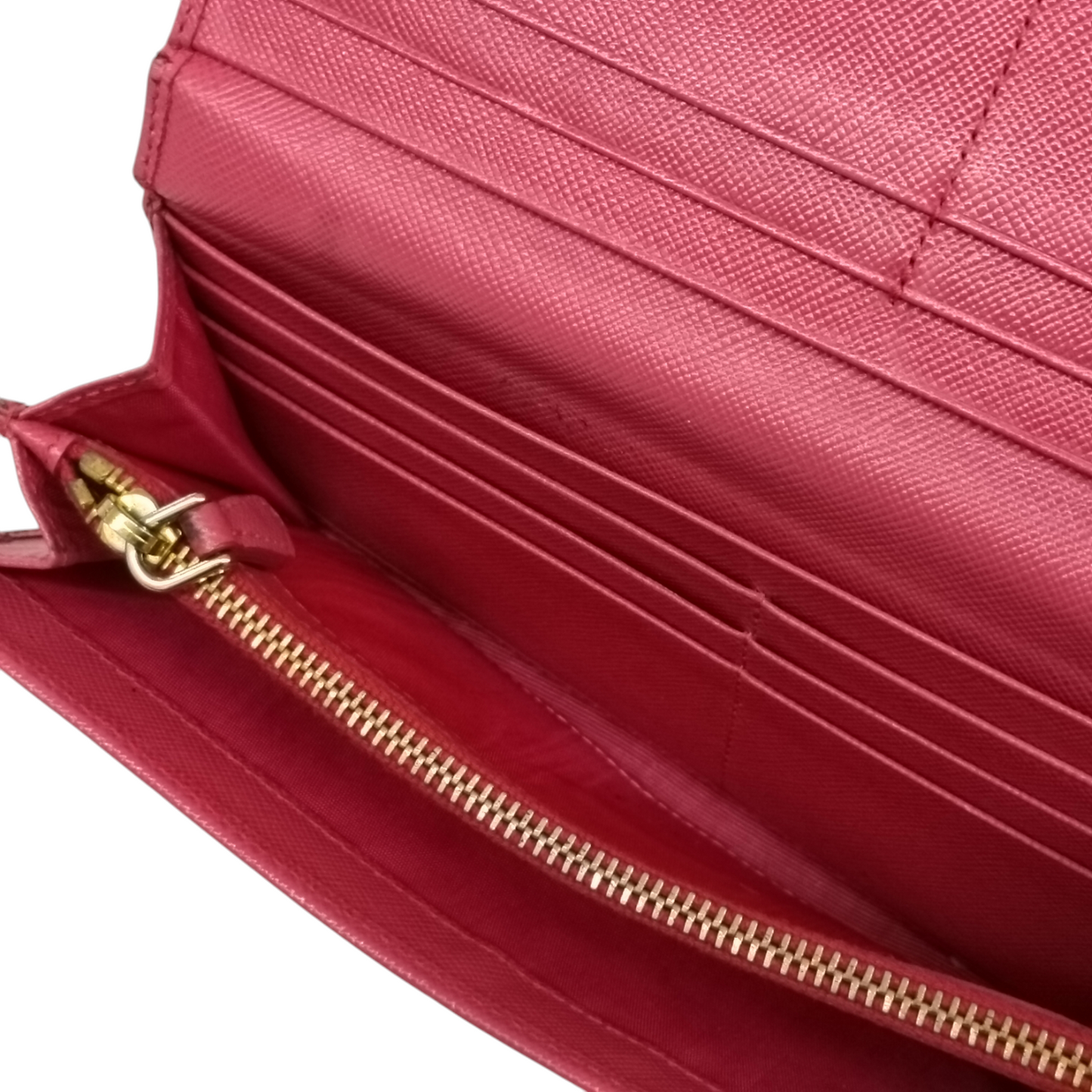 PRADA Long Wallet Rank (BC) Pink *Damage 184