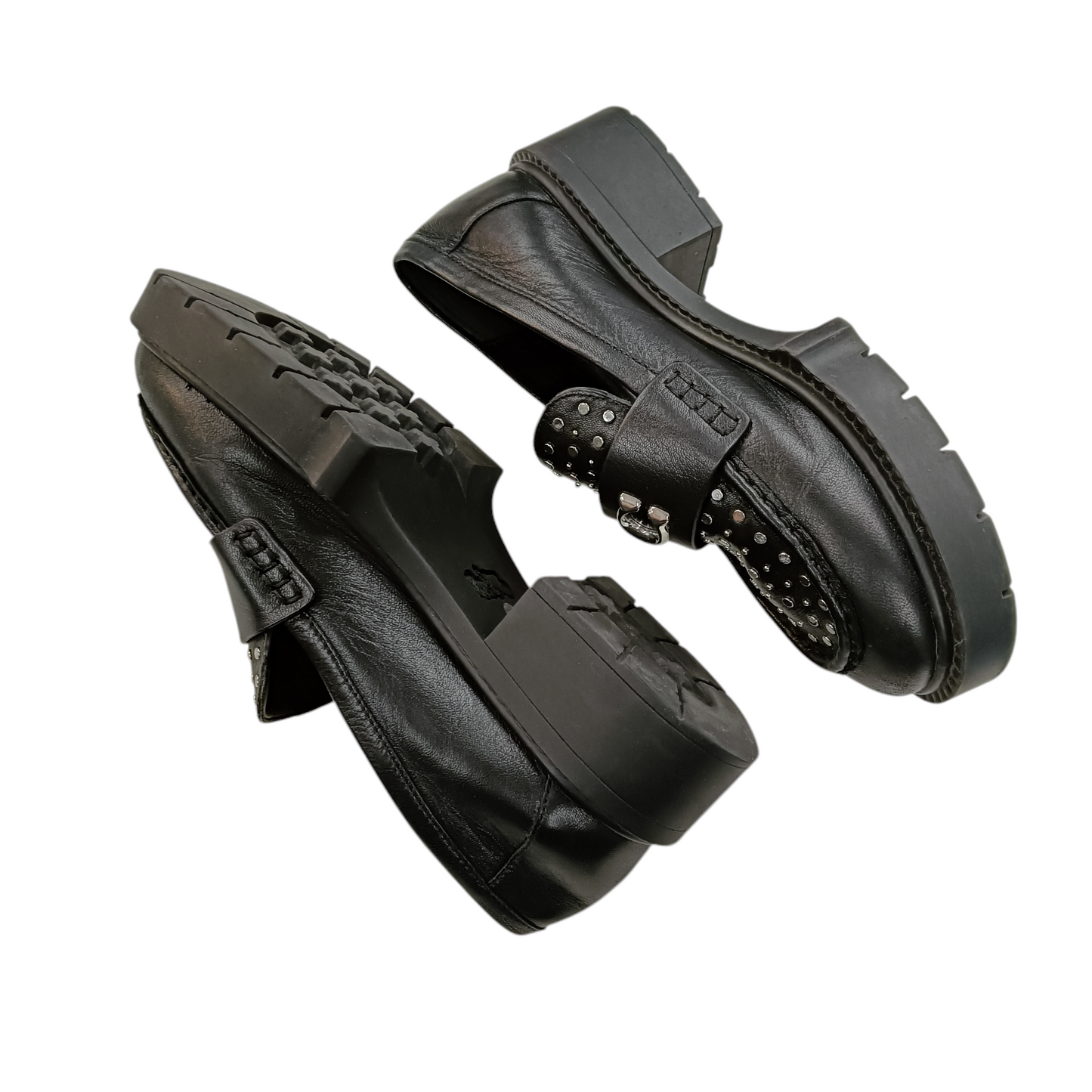COACH Loafers Lady's Size 37 Black CE309