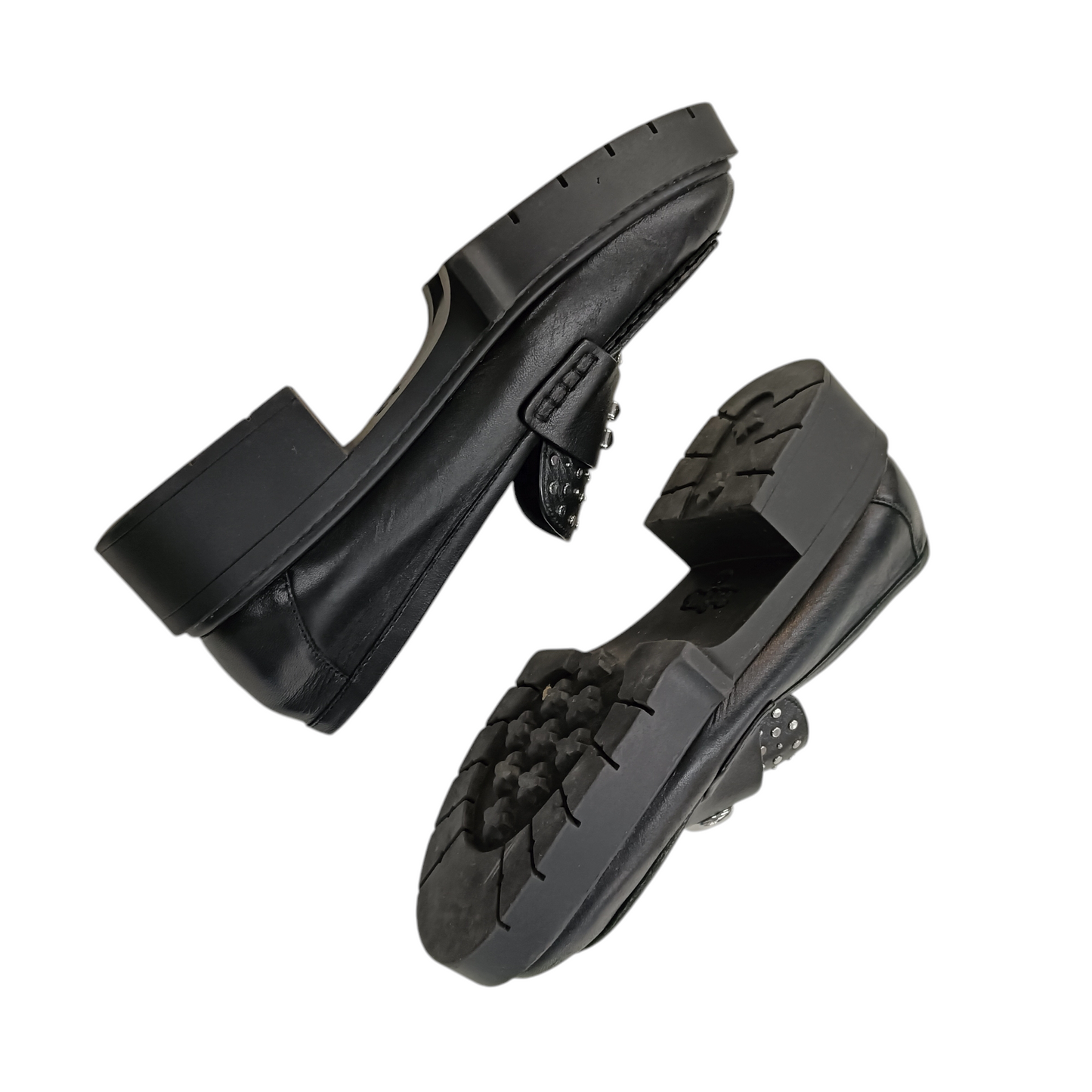 COACH Loafers Lady's Size 37 Black CE309