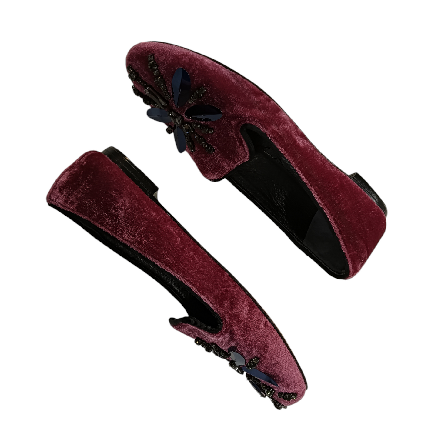 TORY BURCH FLAT SHOES LADY'S SIZE 39 PURPLE