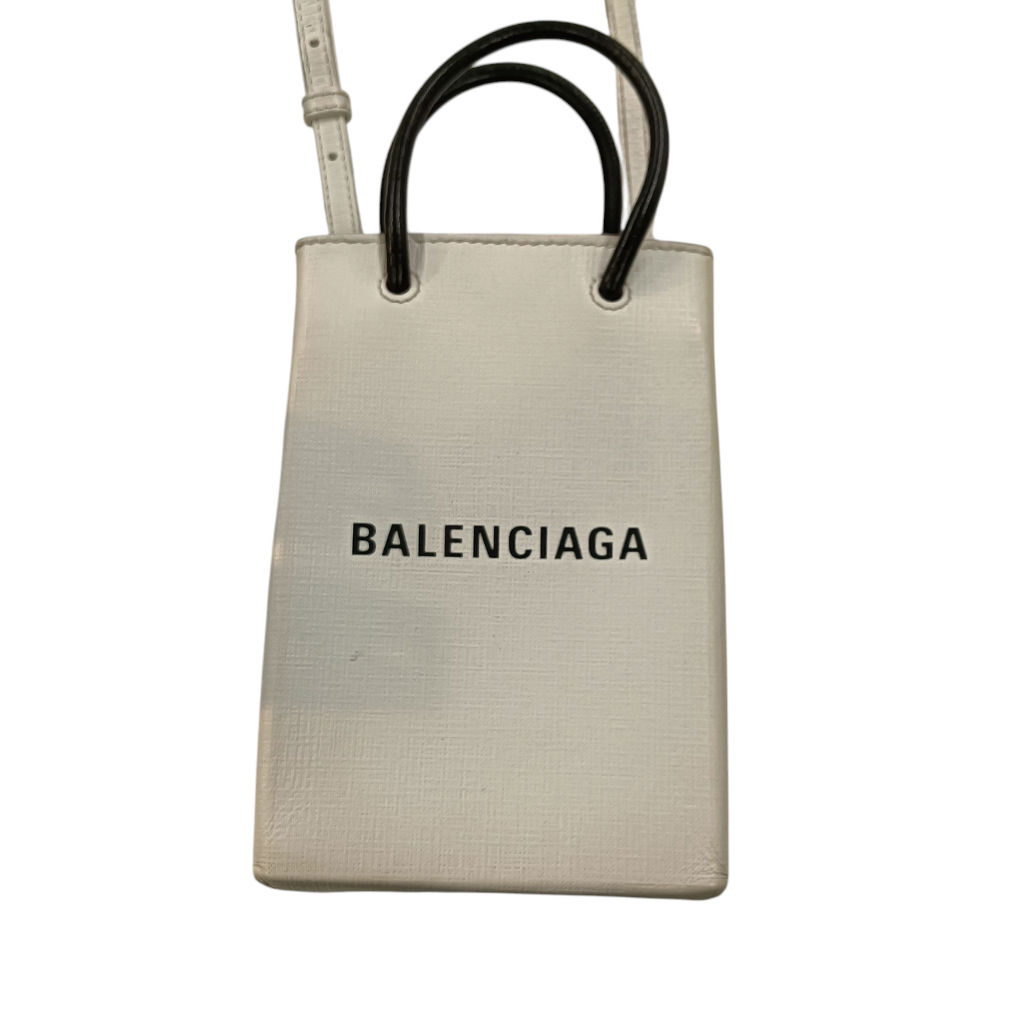 BALENCIAGA 2WAY Bag 593826 Rank (BC) White *Stain 9000 V 568008