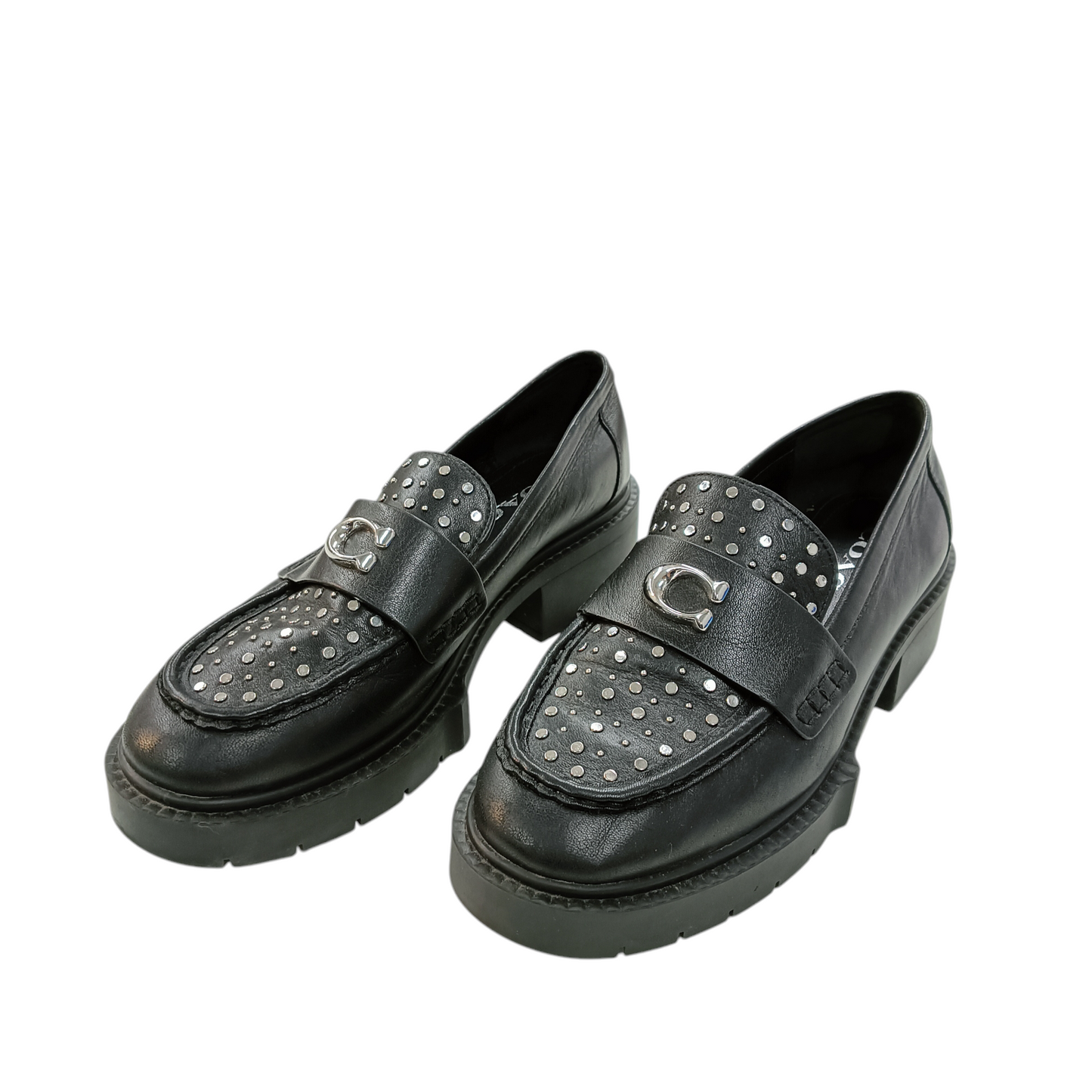 COACH Loafers Lady's Size 37 Black CE309
