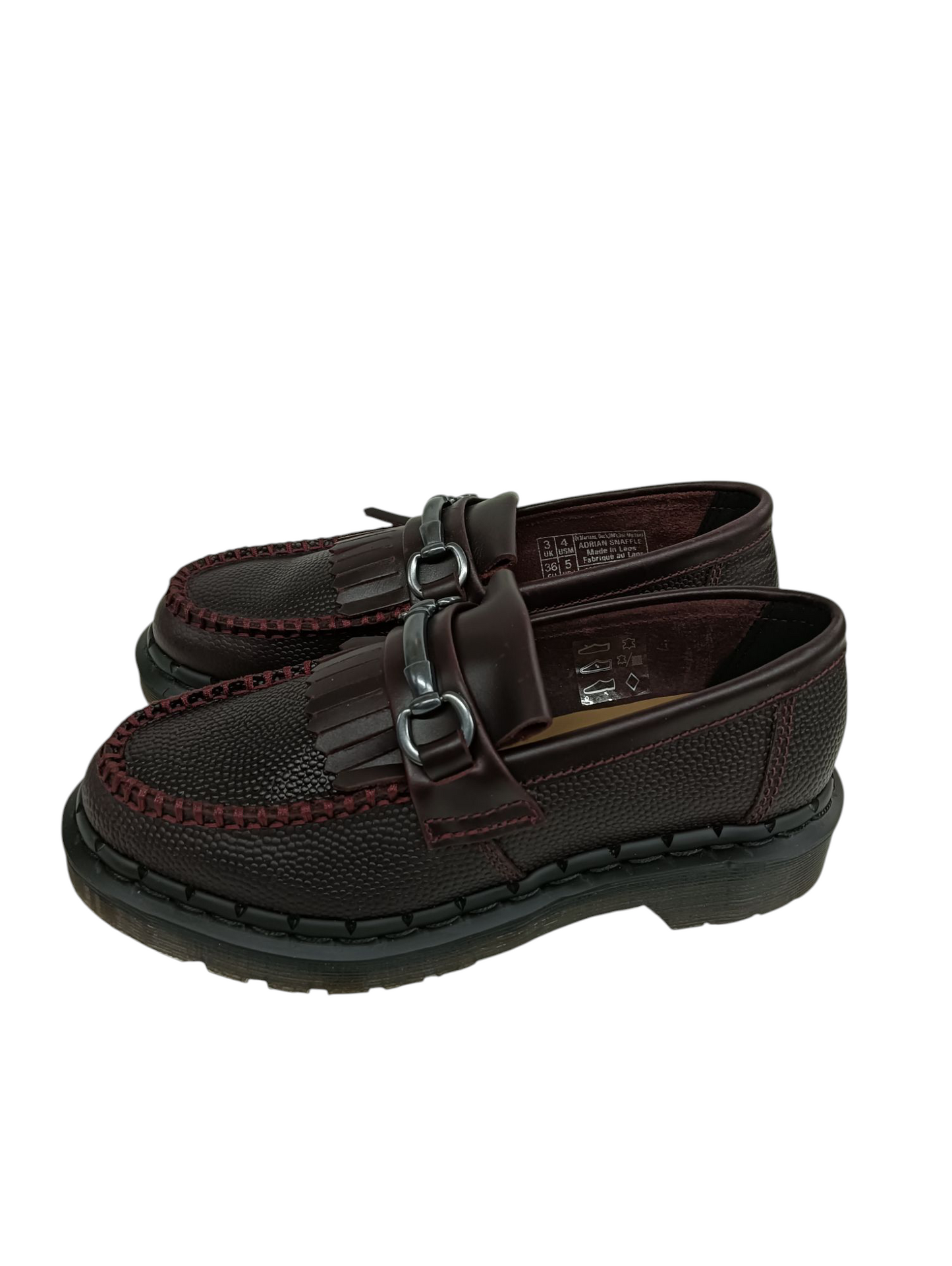 Dr. Martens Loafers size 5 us Lady's Burgundy MA005 Adrian Snaffle