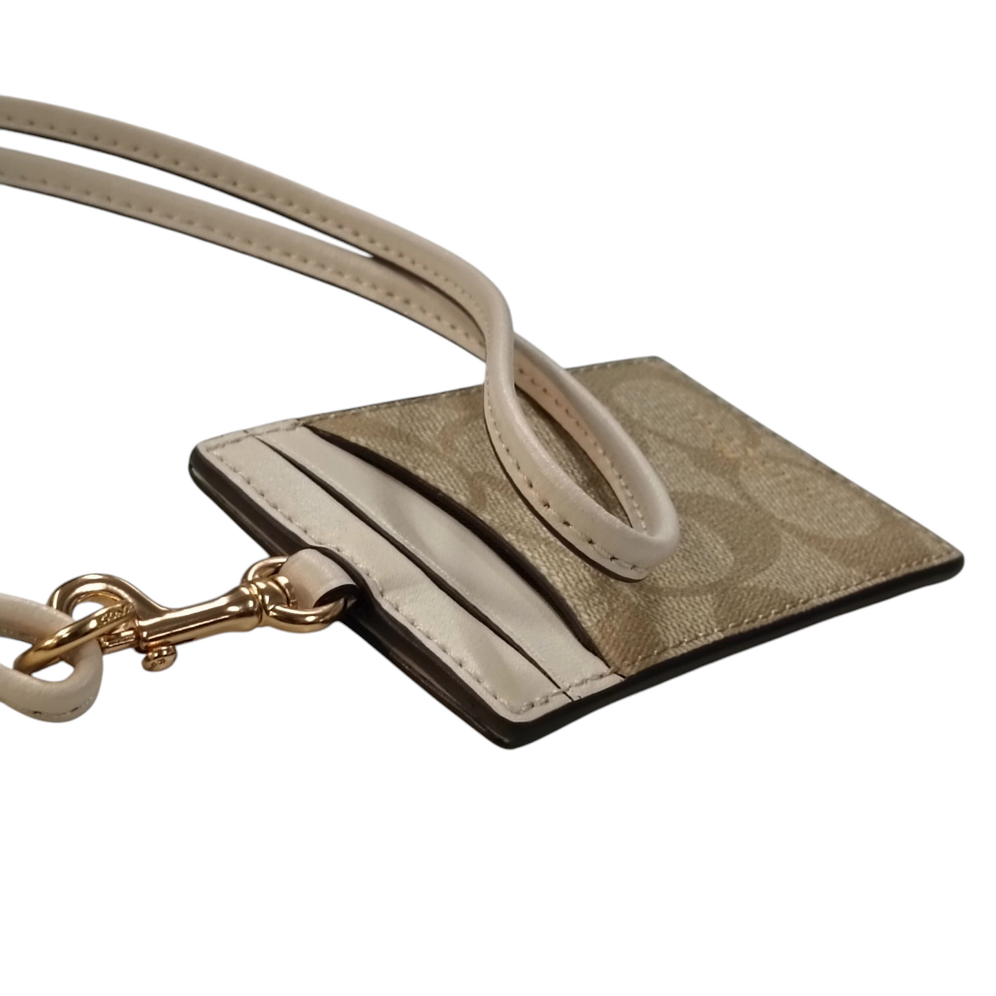 COACH Card Case Beige