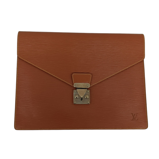 LOUIS VUITTON Document Bag Epi M54453 Brown A2