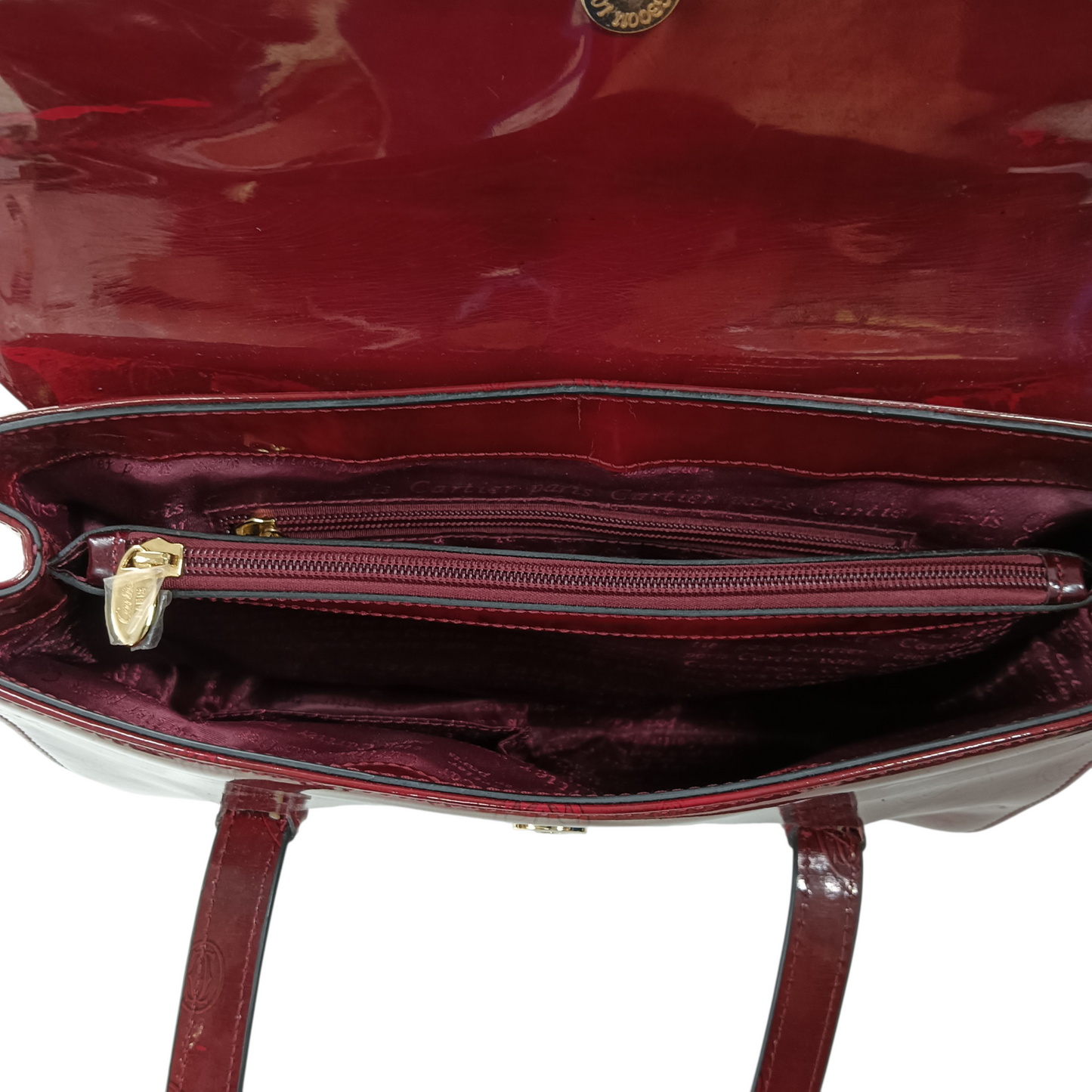 Cartier Shoulder Bag Red Stain/Damage