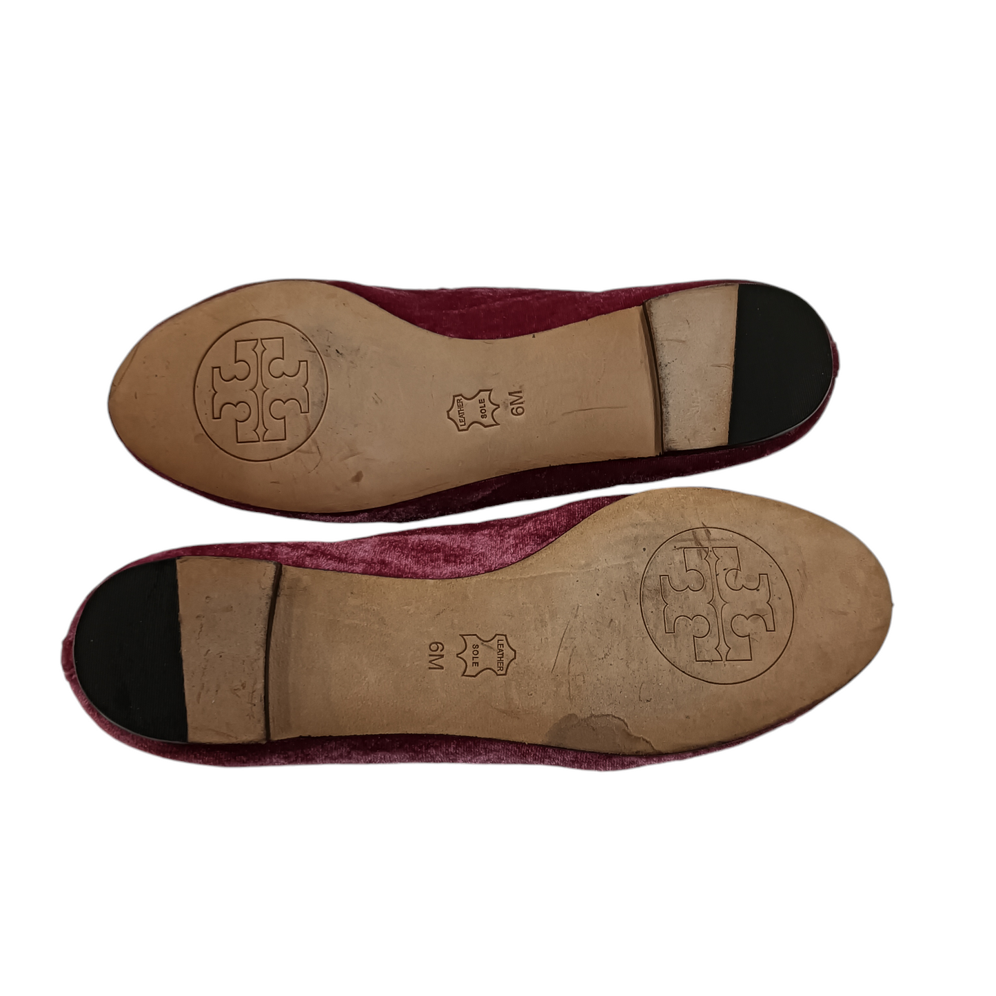 TORY BURCH FLAT SHOES LADY'S SIZE 39 PURPLE