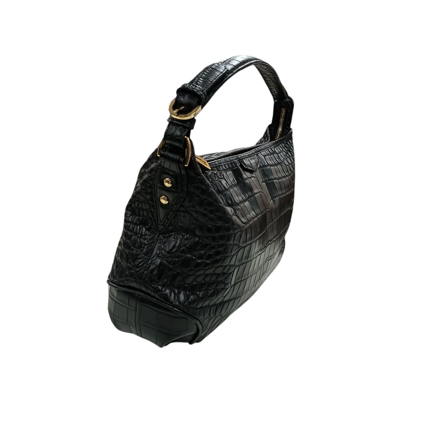 LEATHER JEWELS 2WAY Bag Black