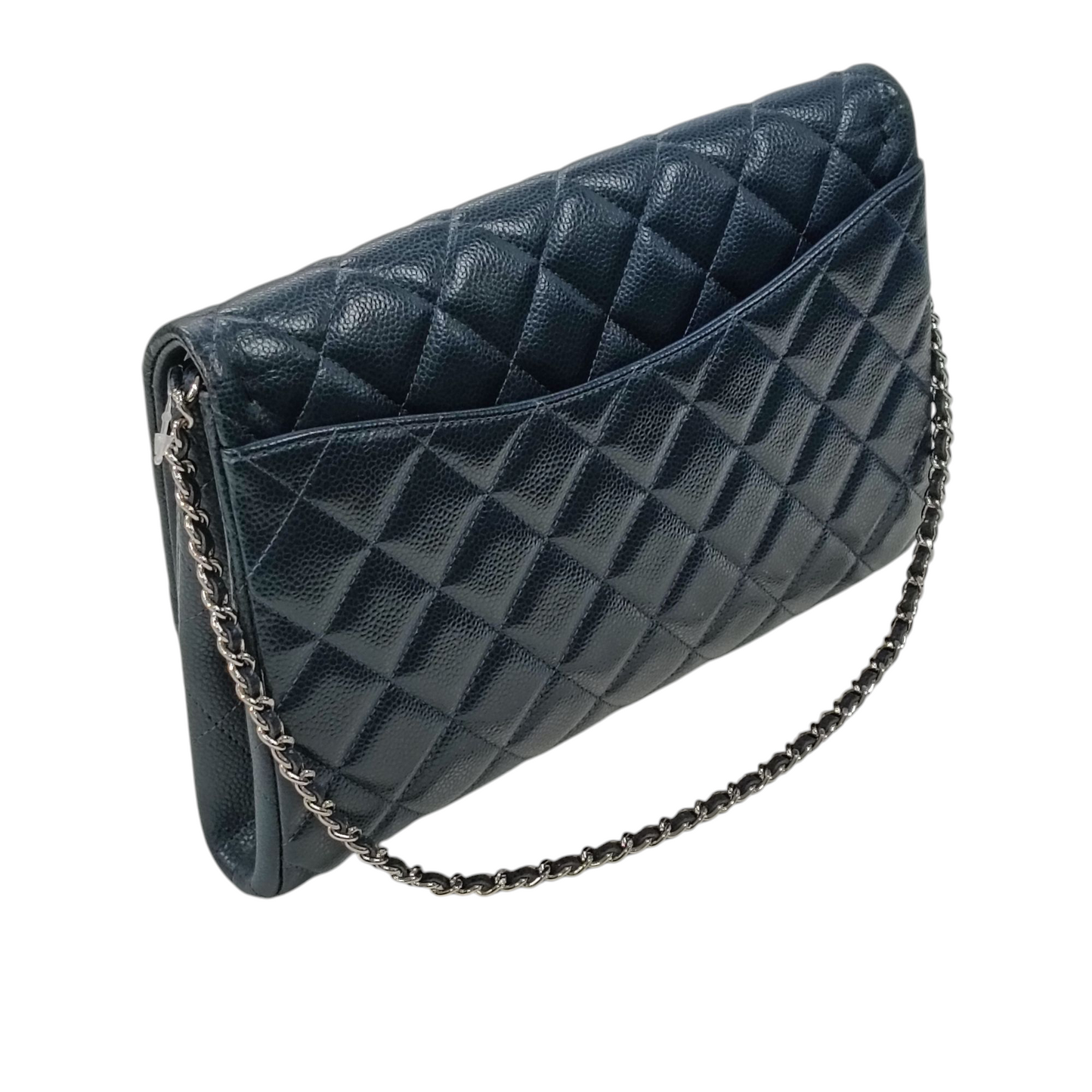 CHANEL Caviar Skin Bag Blue 19473371