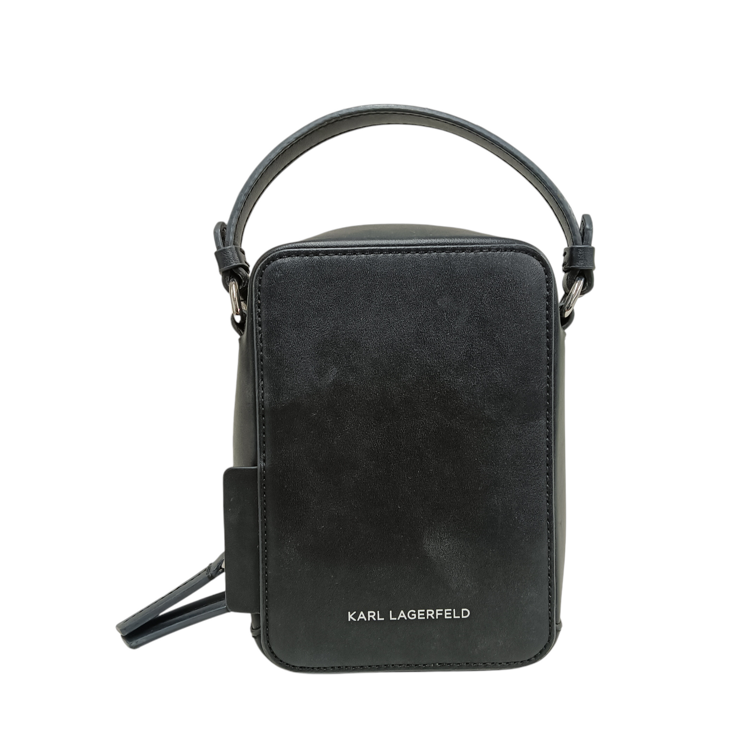 KARL LAGERFELD Shoulder Bag 211W3056 Black/Beige Stain/Damage
