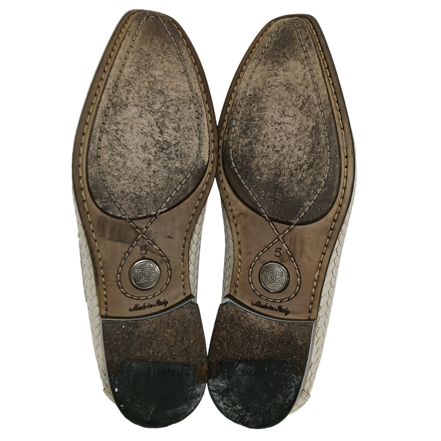 DOLCE & GABBANA Shoes Mens White Size 38