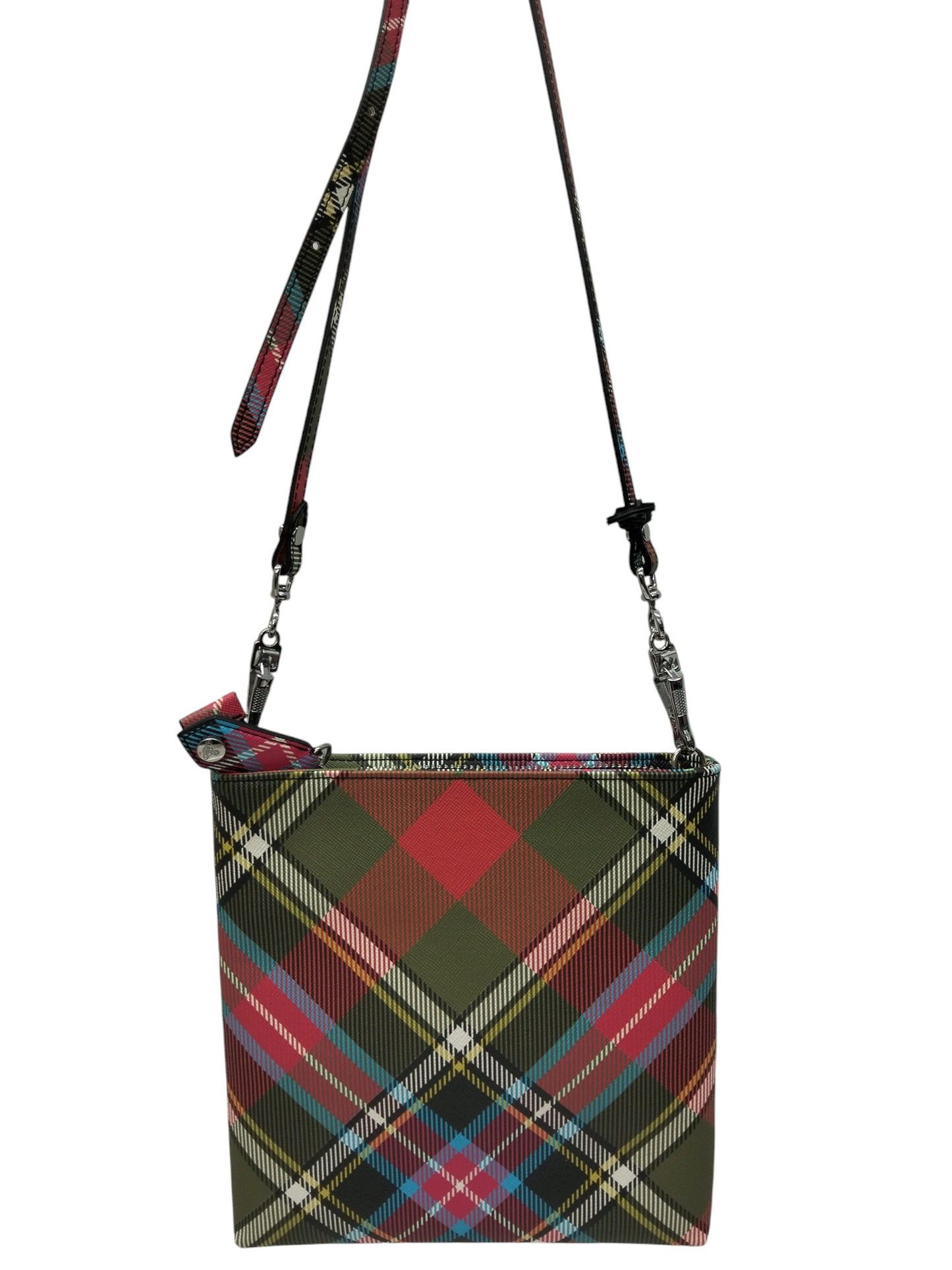 VIVIENNE WESTWOOD SHOULDER BAG VEGAN GREEN/RED RECYCLED MATERIAL RANK (A)