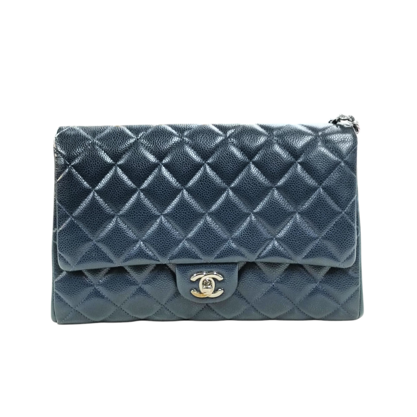 CHANEL Caviar Skin Bag Blue 19473371