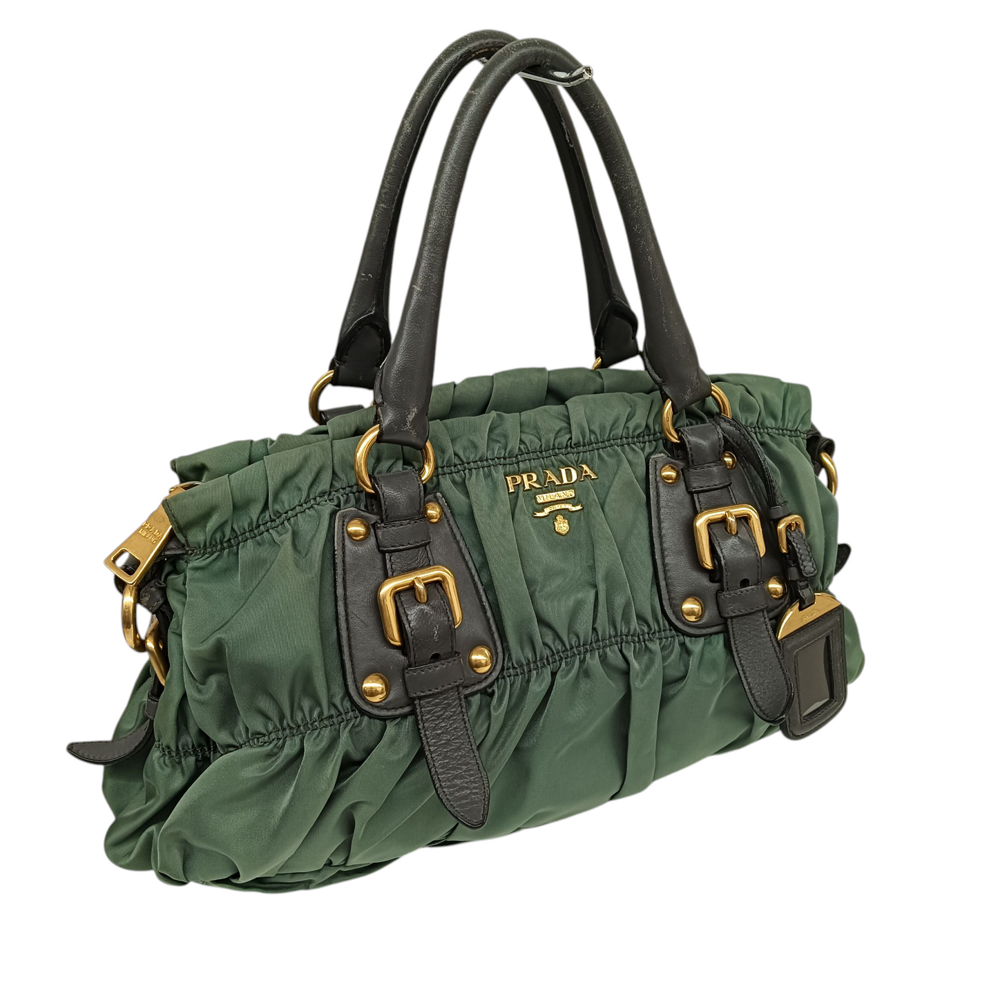 PRADA 2Way Bag Green 165 Without Starp
