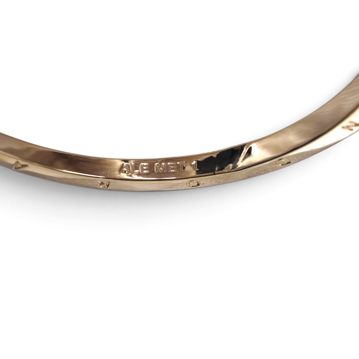 PANDORA Bracelet Rose Gold Signature I-D Open Bangle Rank A
