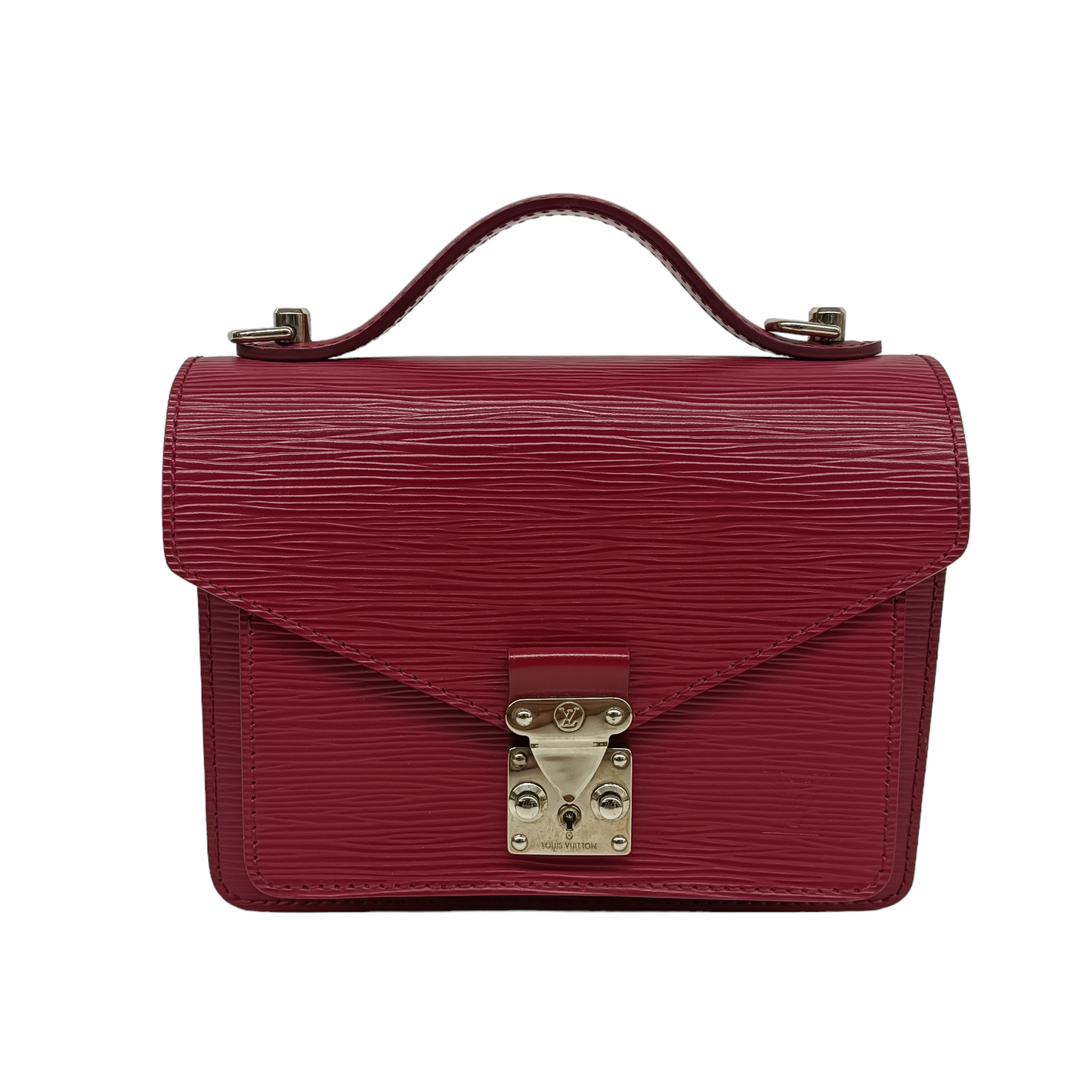 LOUIS VUITTON 2WAY Bag Epi Purple SR5112 Monceau BB