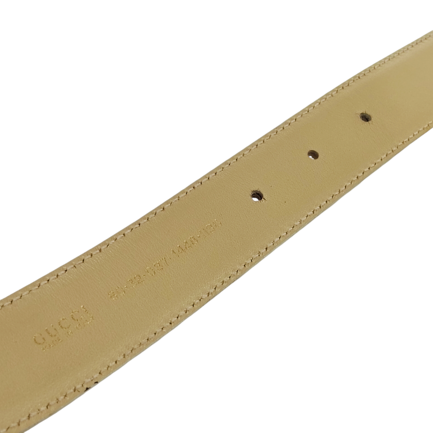 GUCCI Belt 80.32 Beige Stain/Damage 037.1448.1136